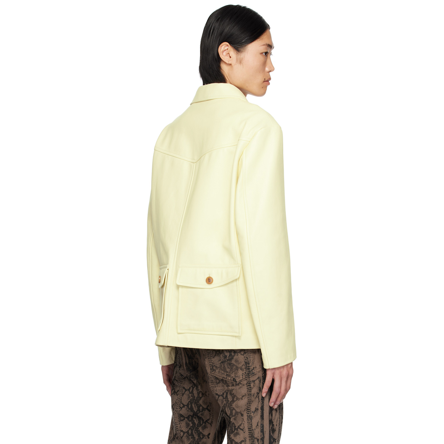  Paul Smith Yellow Commission Edition Leather Jacket 