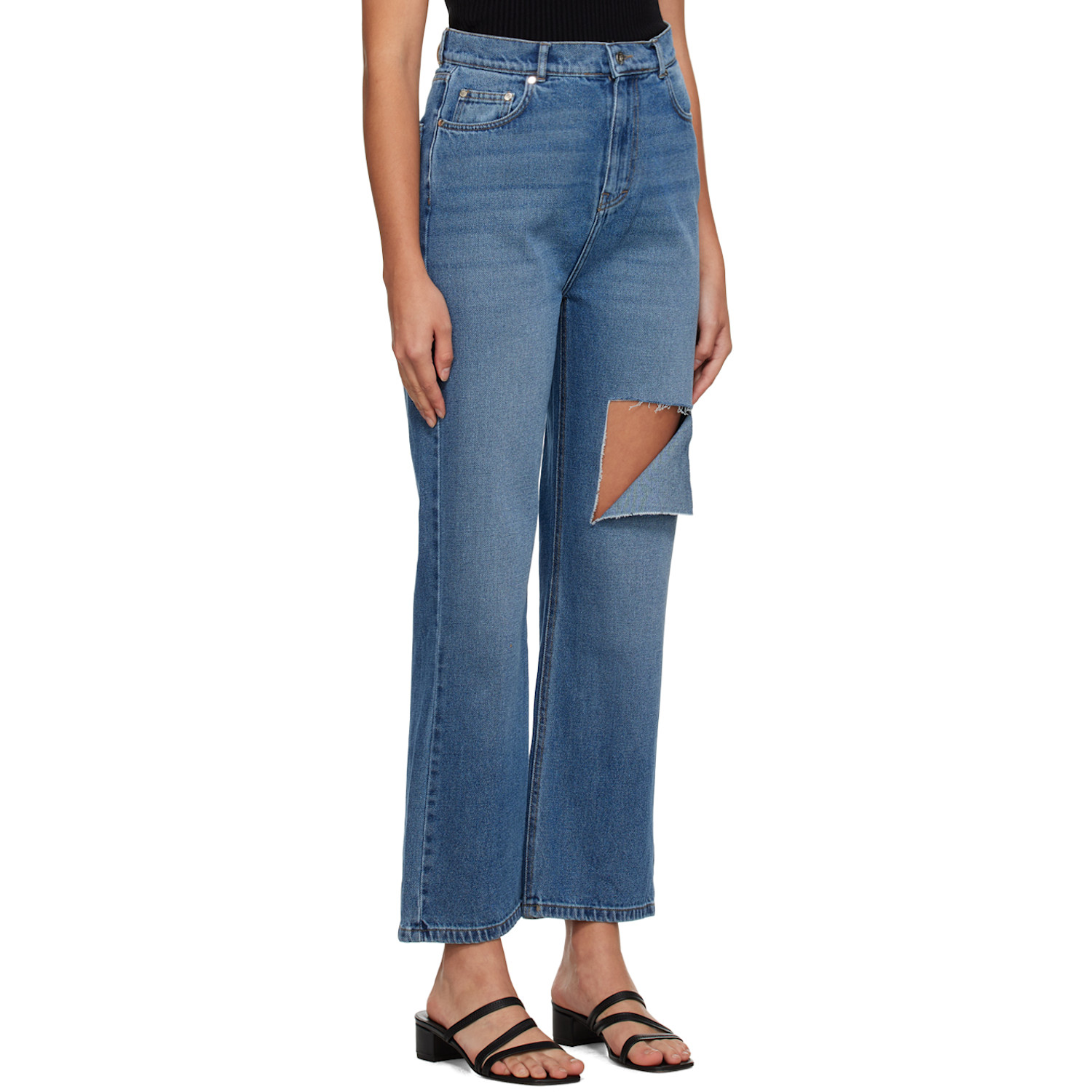  Rokh Blue Distressed Jeans 