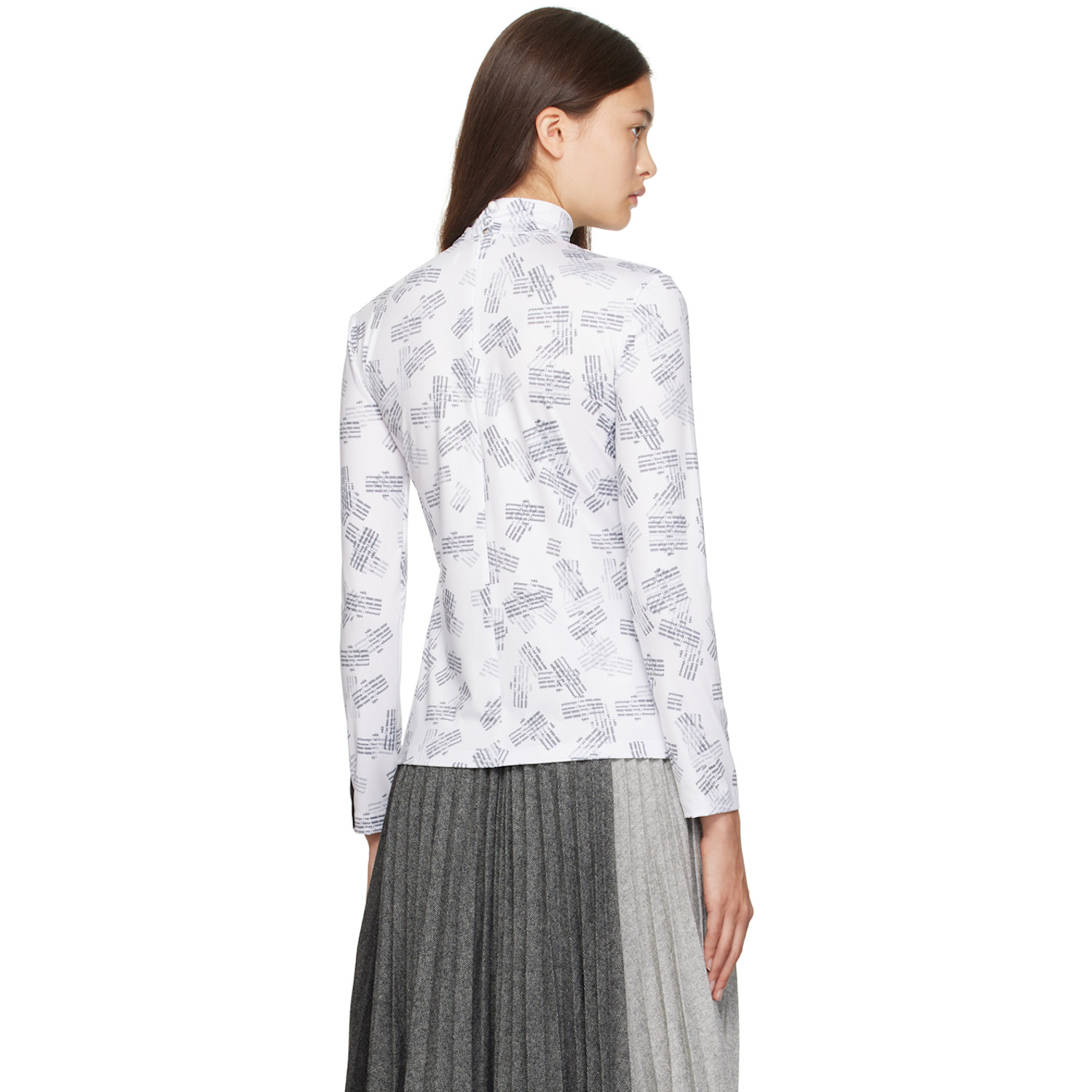  Rokh White Mask Turtleneck 