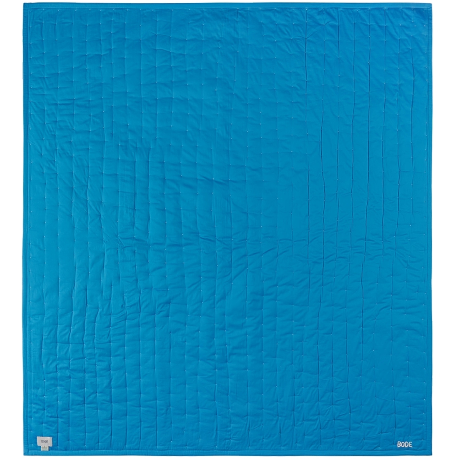  Bode Blue & Off-white Monday Label Quilt 