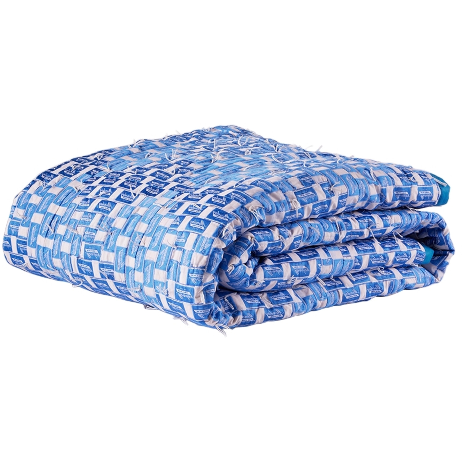  Bode Blue & Off-white Monday Label Quilt 
