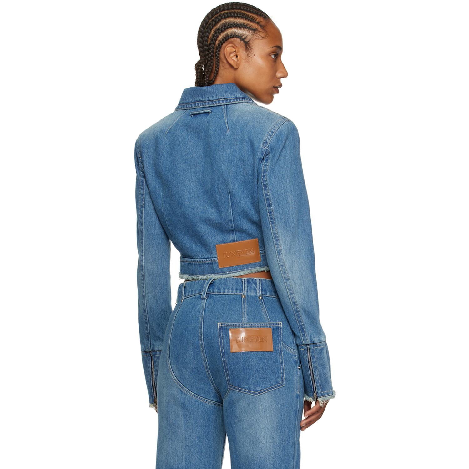  Juneyen Blue Paneled Denim Jacket 