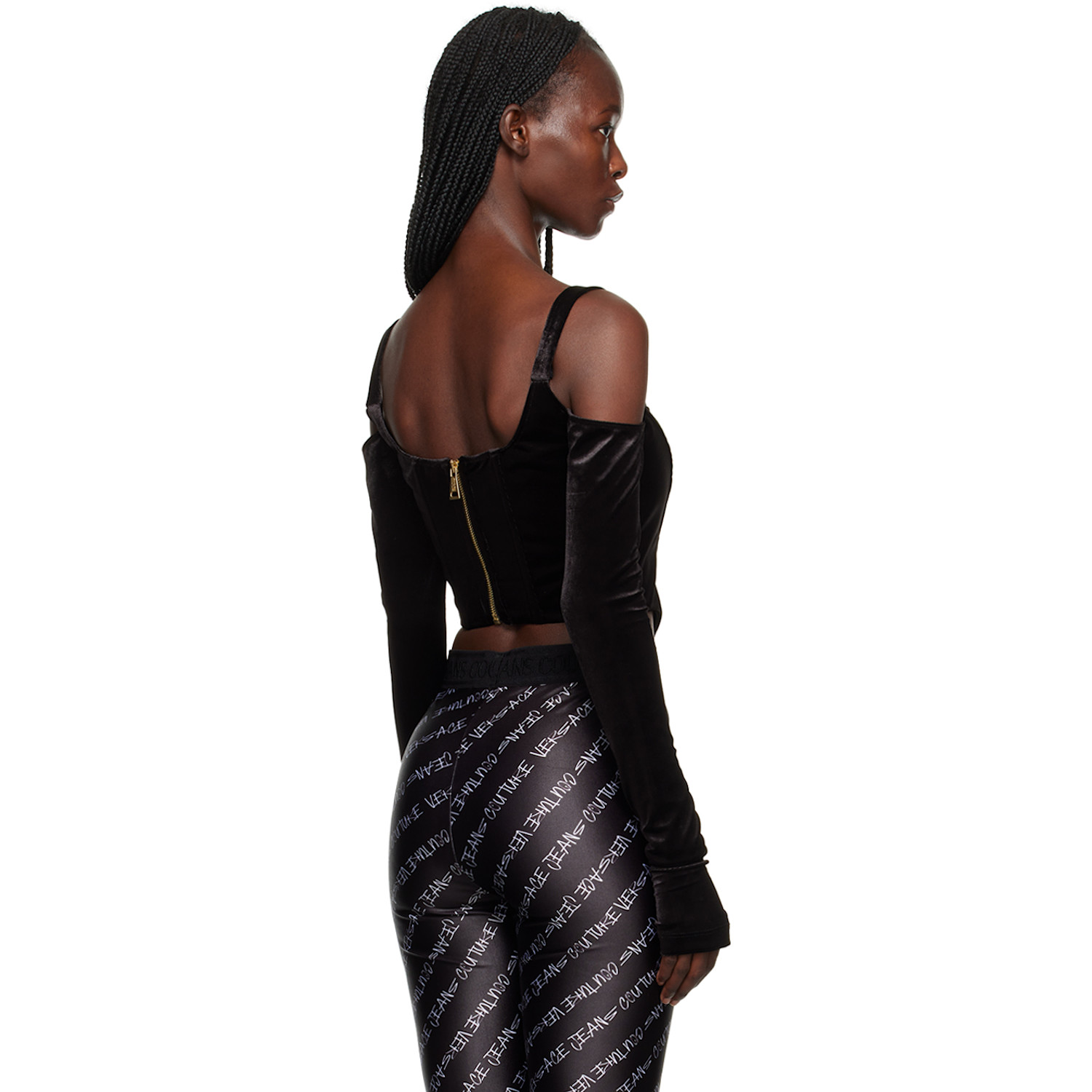  Versace Jeans Couture Black Cutout Blouse 