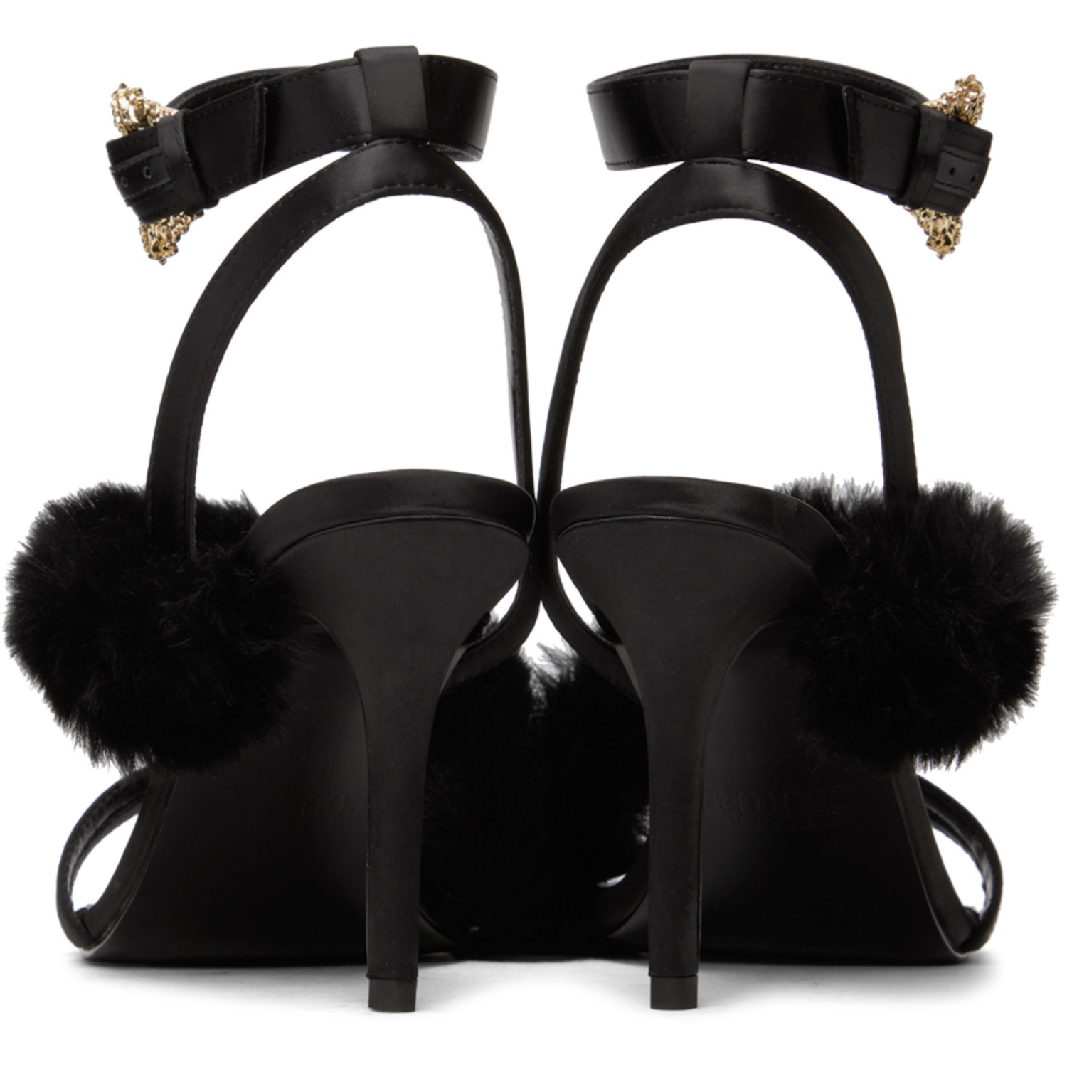  Versace Jeans Couture Black Emily Heeled Sandals 