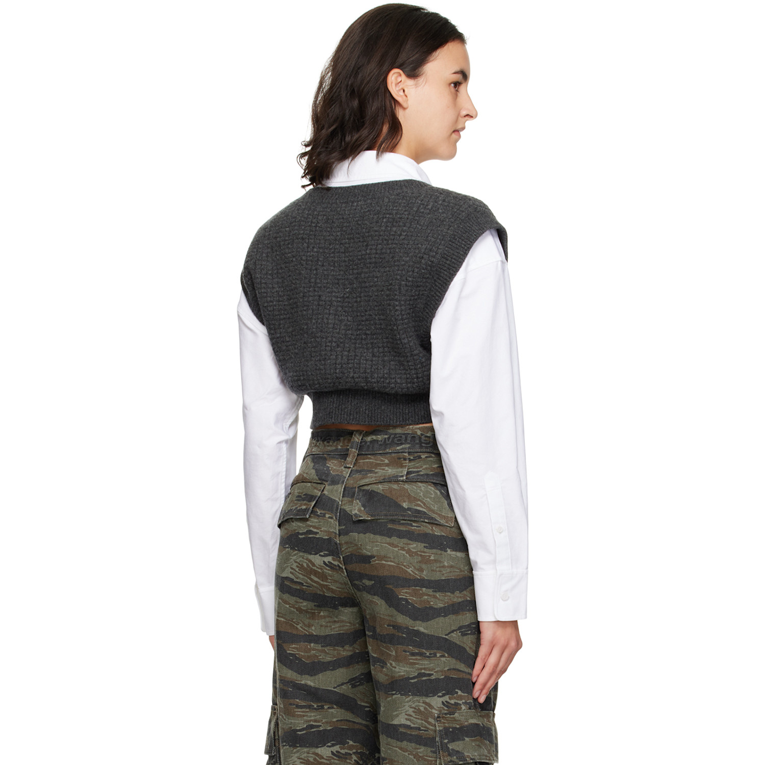  Alexanderwang.t Gray & White Layered Shirt 