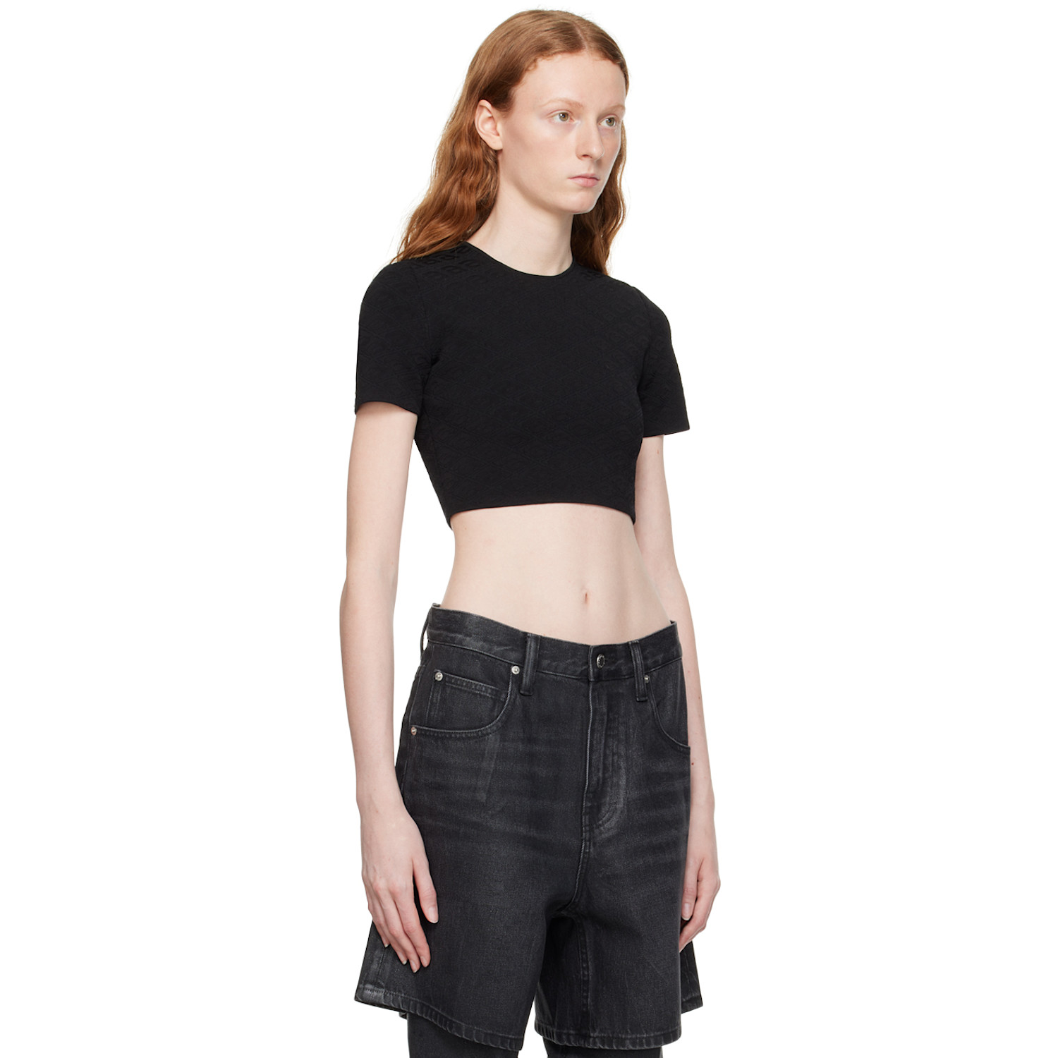 Alexanderwang.t Black Cropped T-shirt 