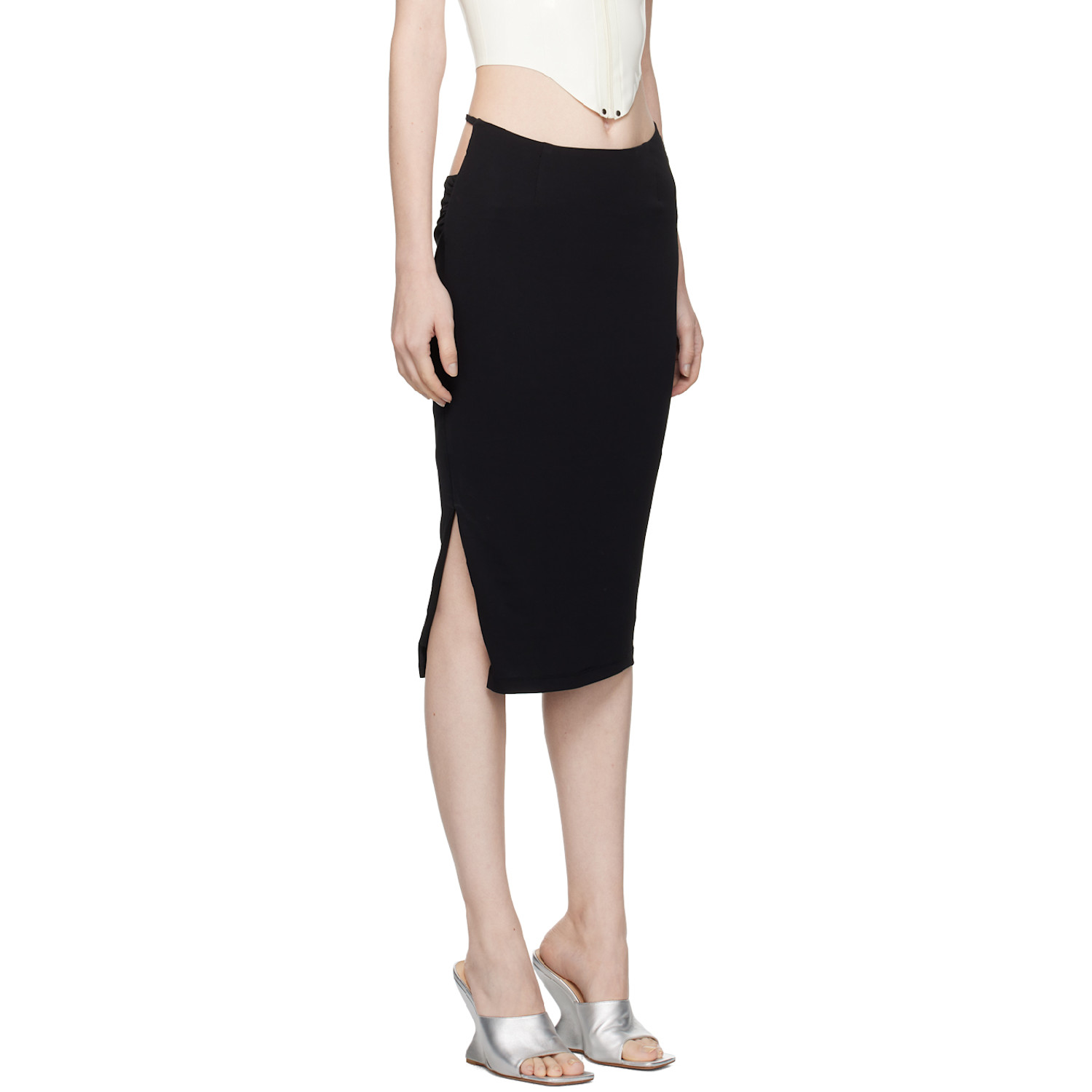  Miaou Black Verona Midi Skirt 