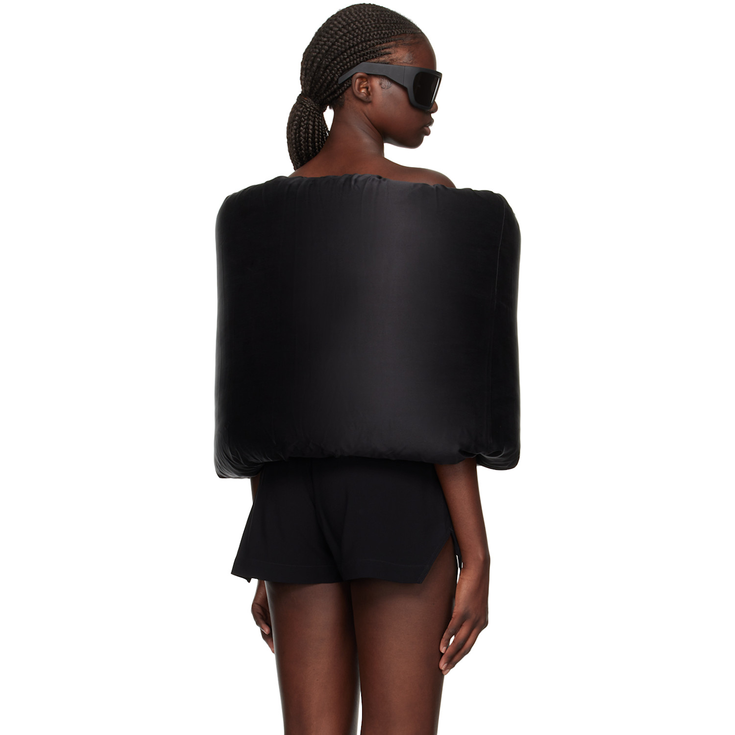  Rick Owens Black Donut Down Scarf 