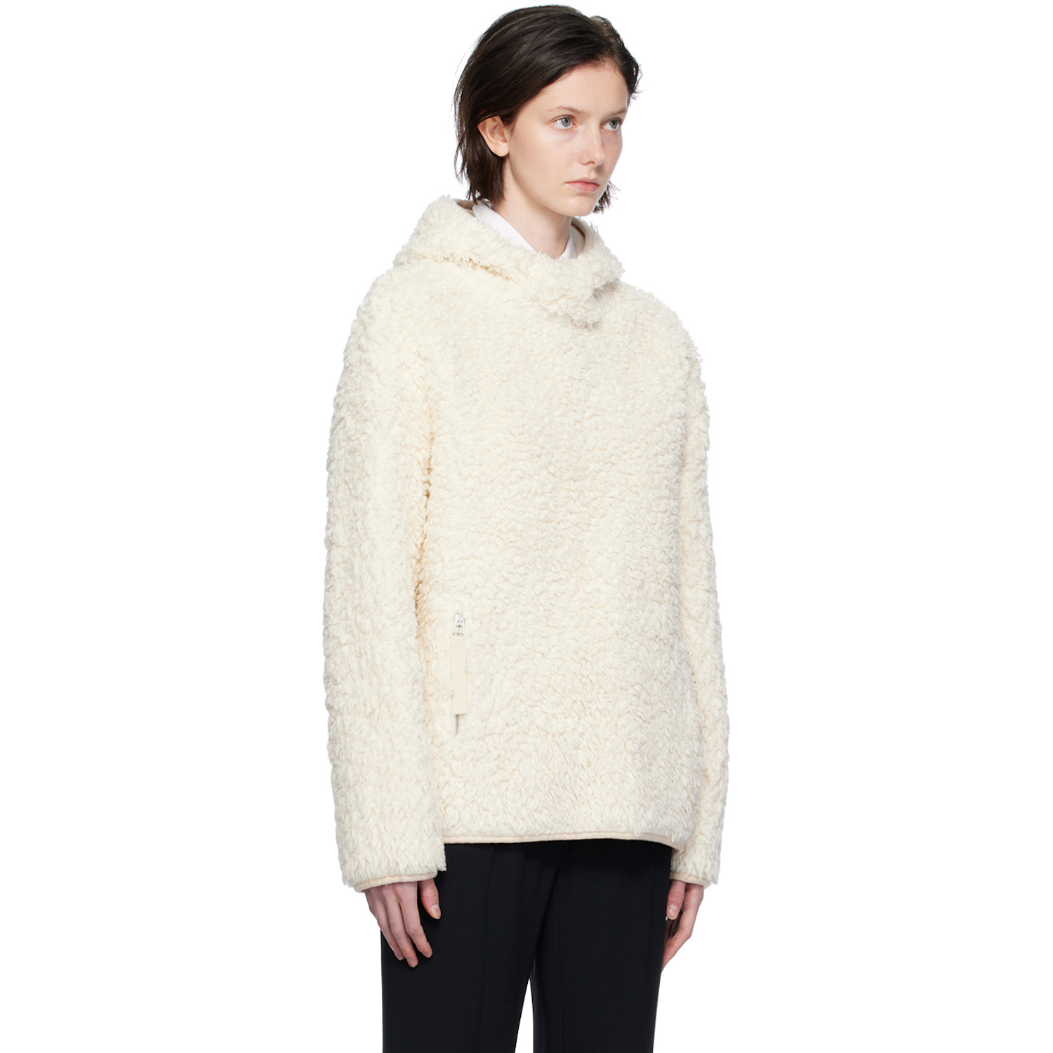  Jil Sander Off-white Oversized Hoodie 