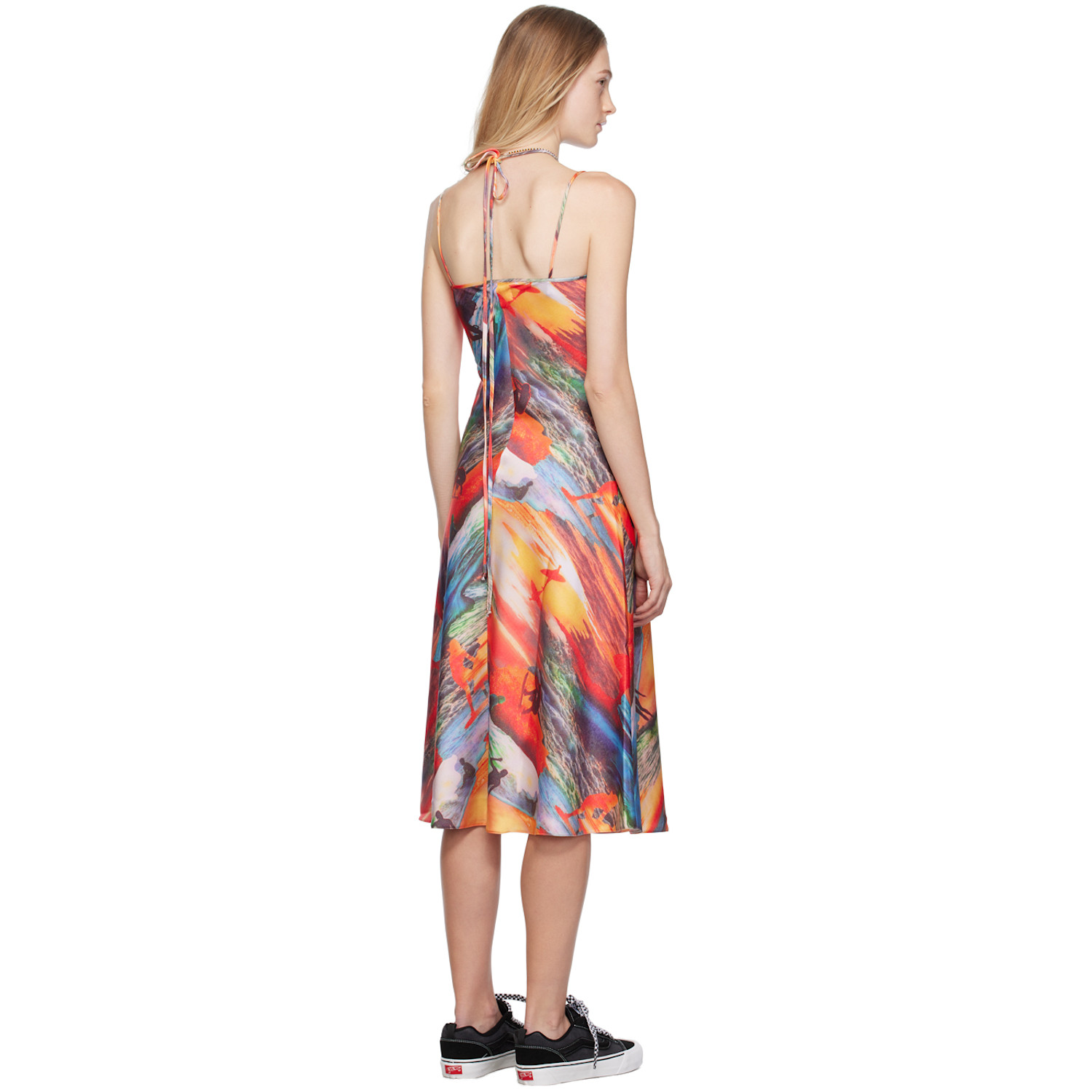  Erl Red Printed Midi Dress 