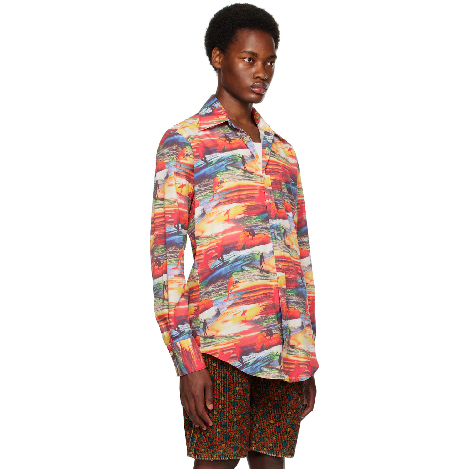  Erl Red Printed Shirt 