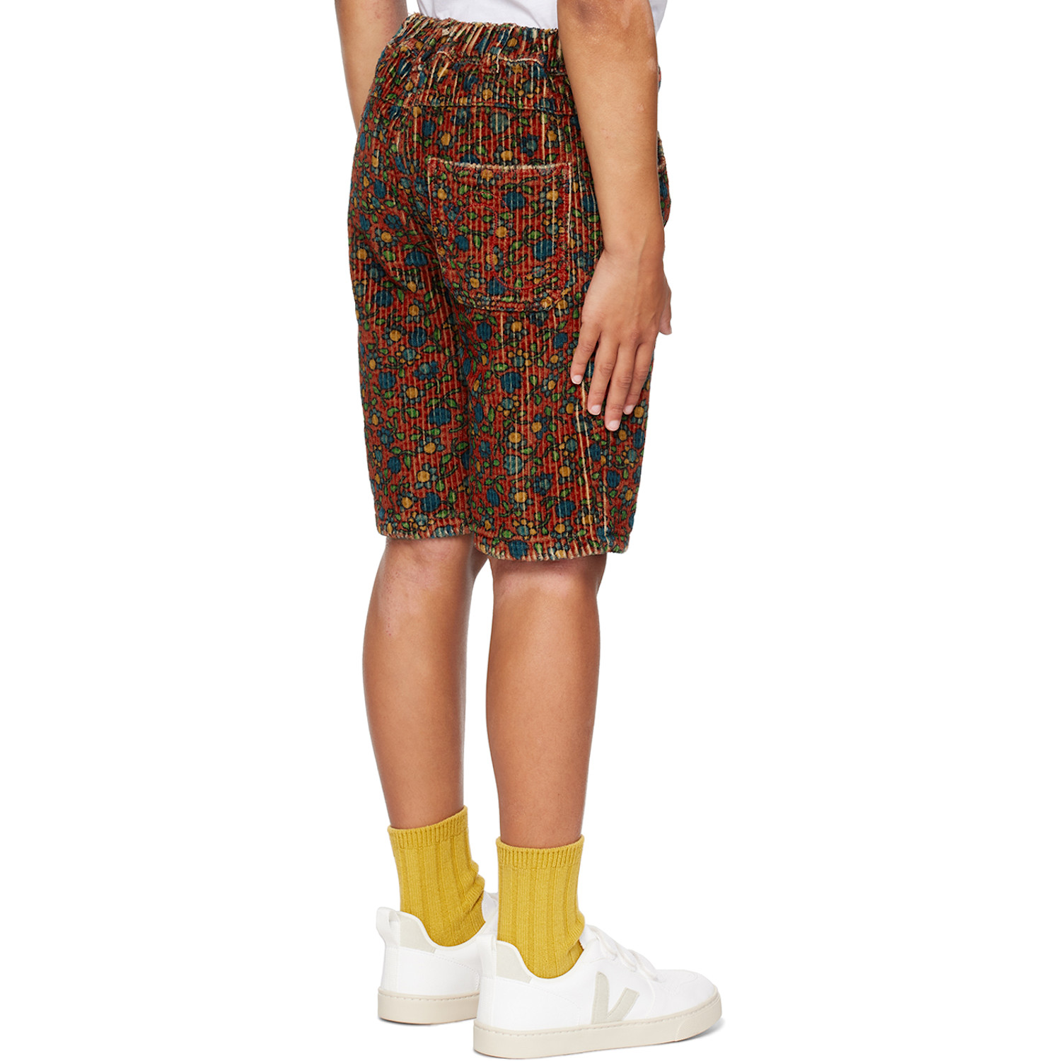  Erl Kids Orange Floral Shorts 
