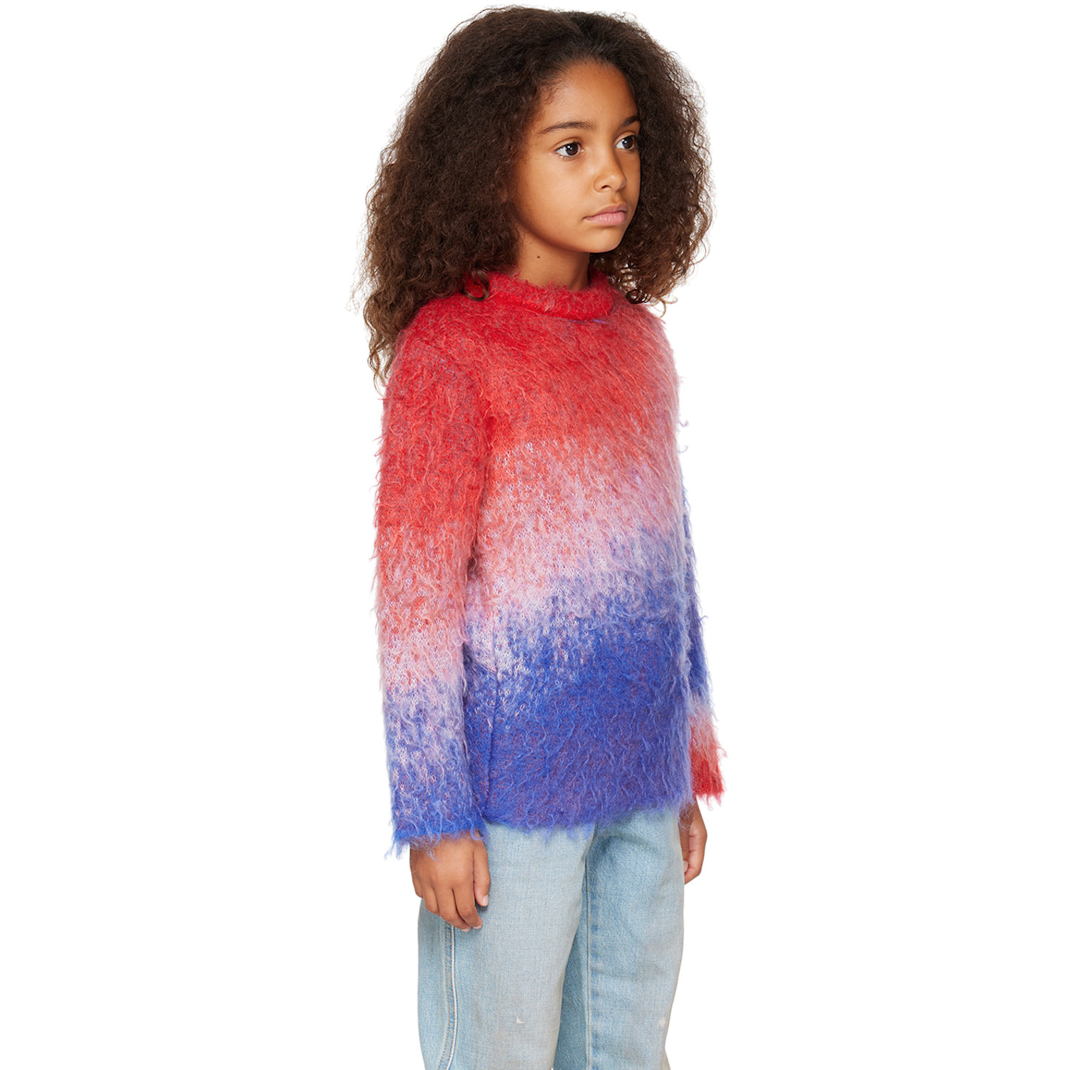  Erl Kids Red & Blue Gradient Sweater 
