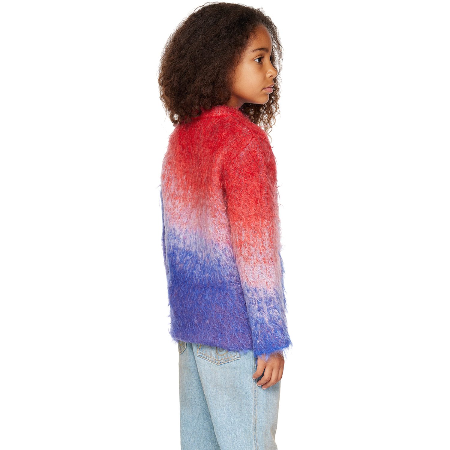  Erl Kids Red & Blue Gradient Sweater 