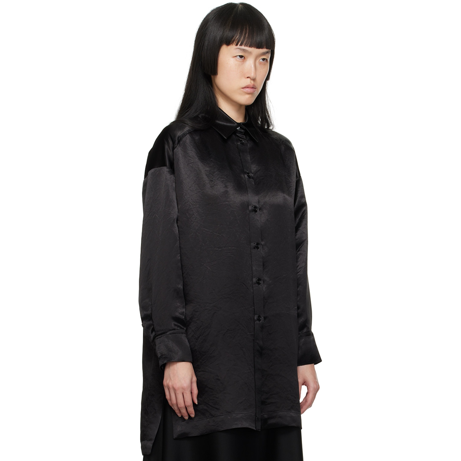  Mm By Max Mara Black Bacio Shirt 