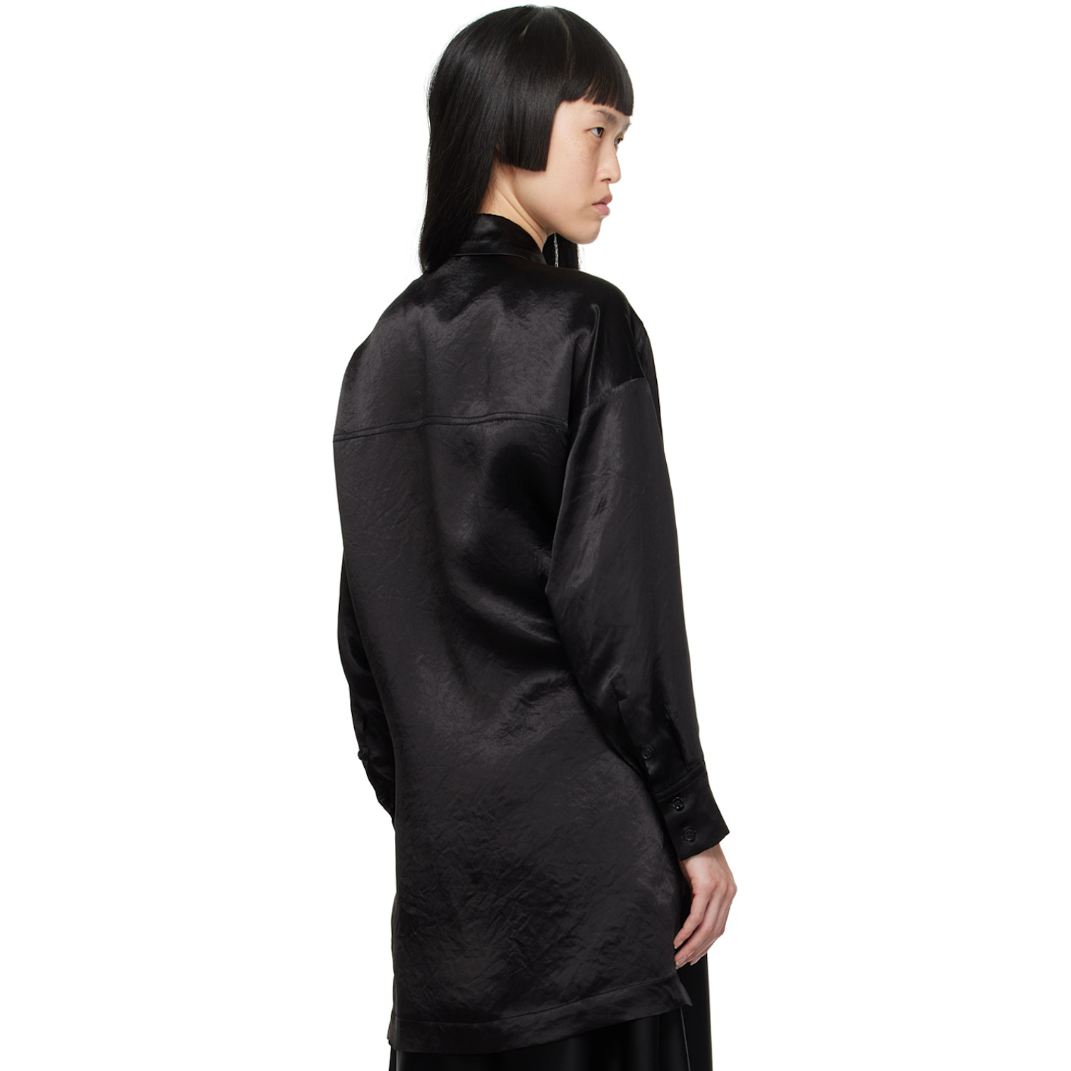  Mm By Max Mara Black Bacio Shirt 