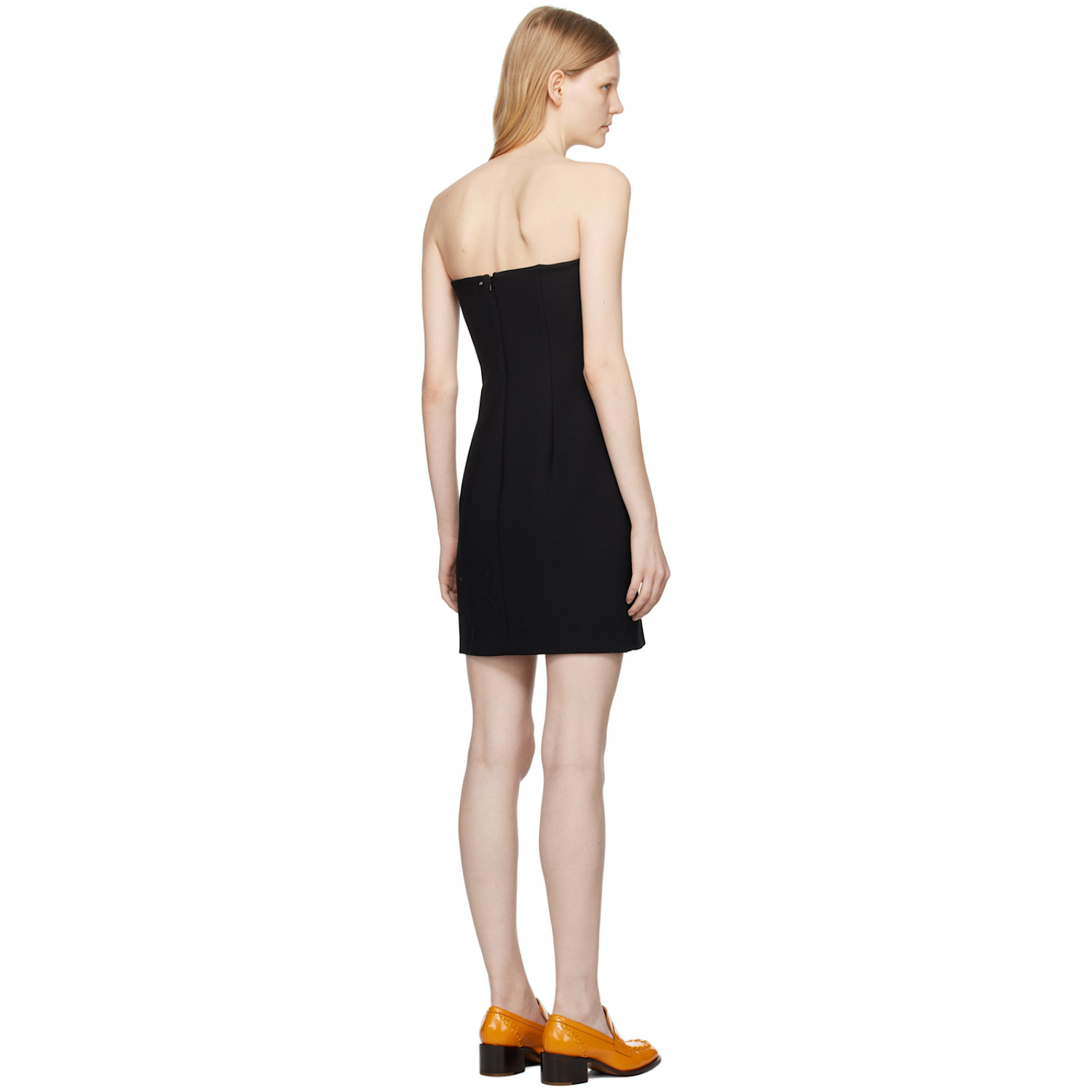  Sportmax Black Square Neck Minidress 
