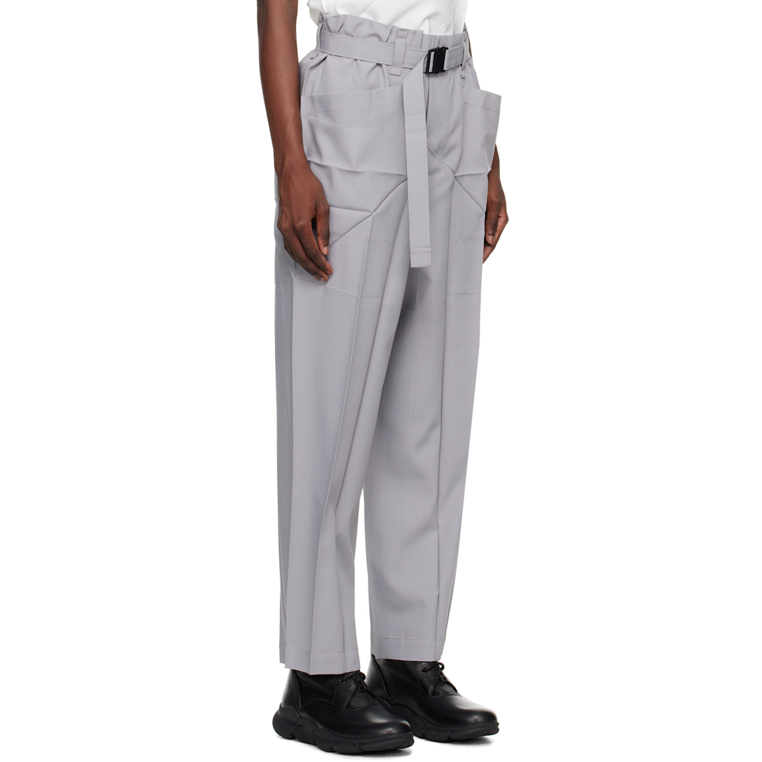  132 5. Issey Miyake Gray Edge Trousers 