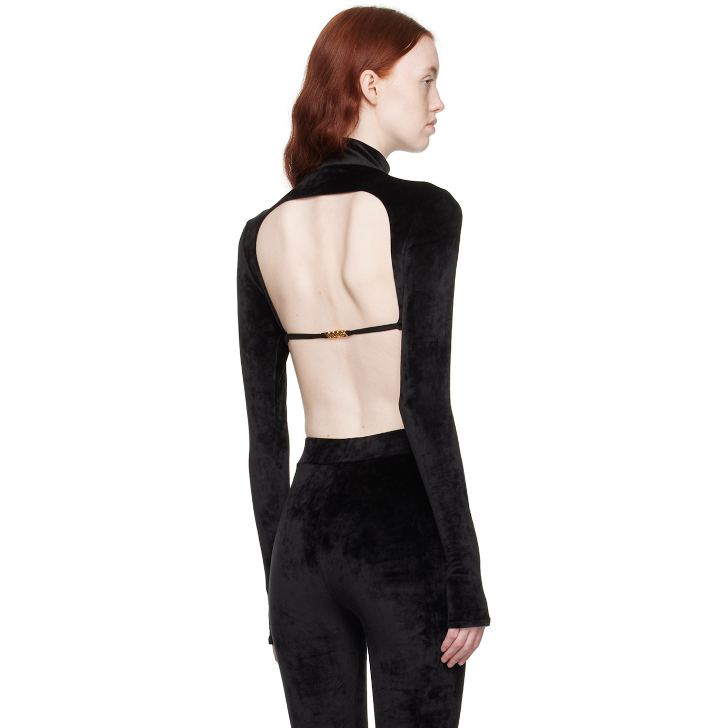  Gcds Black Cropped Turtleneck 