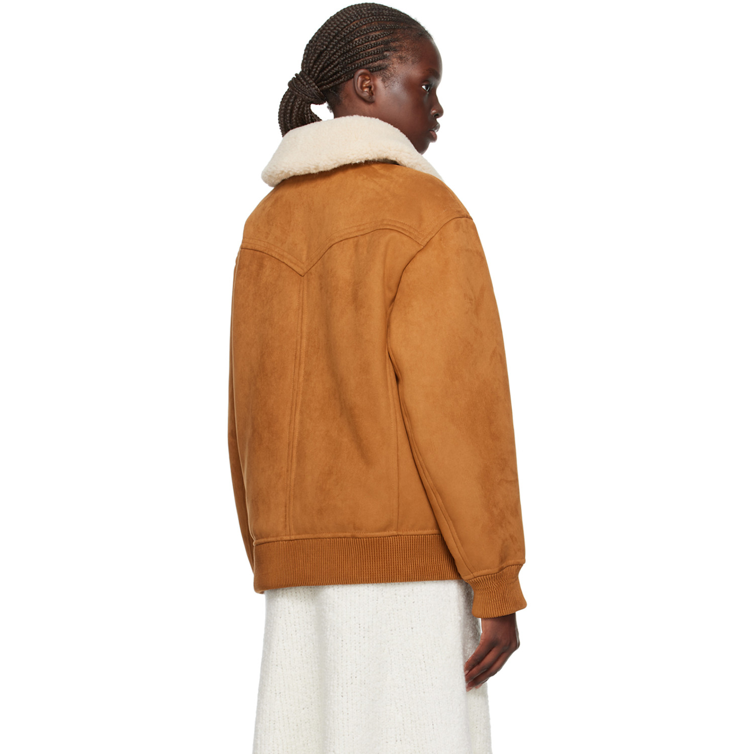  Stand Studio Tan Lillee Faux-shearling Jacket 