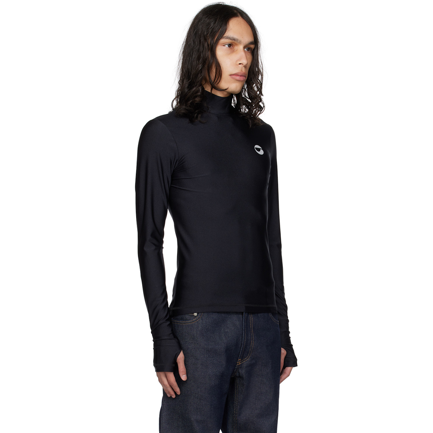  Coperni Black Printed Turtleneck 