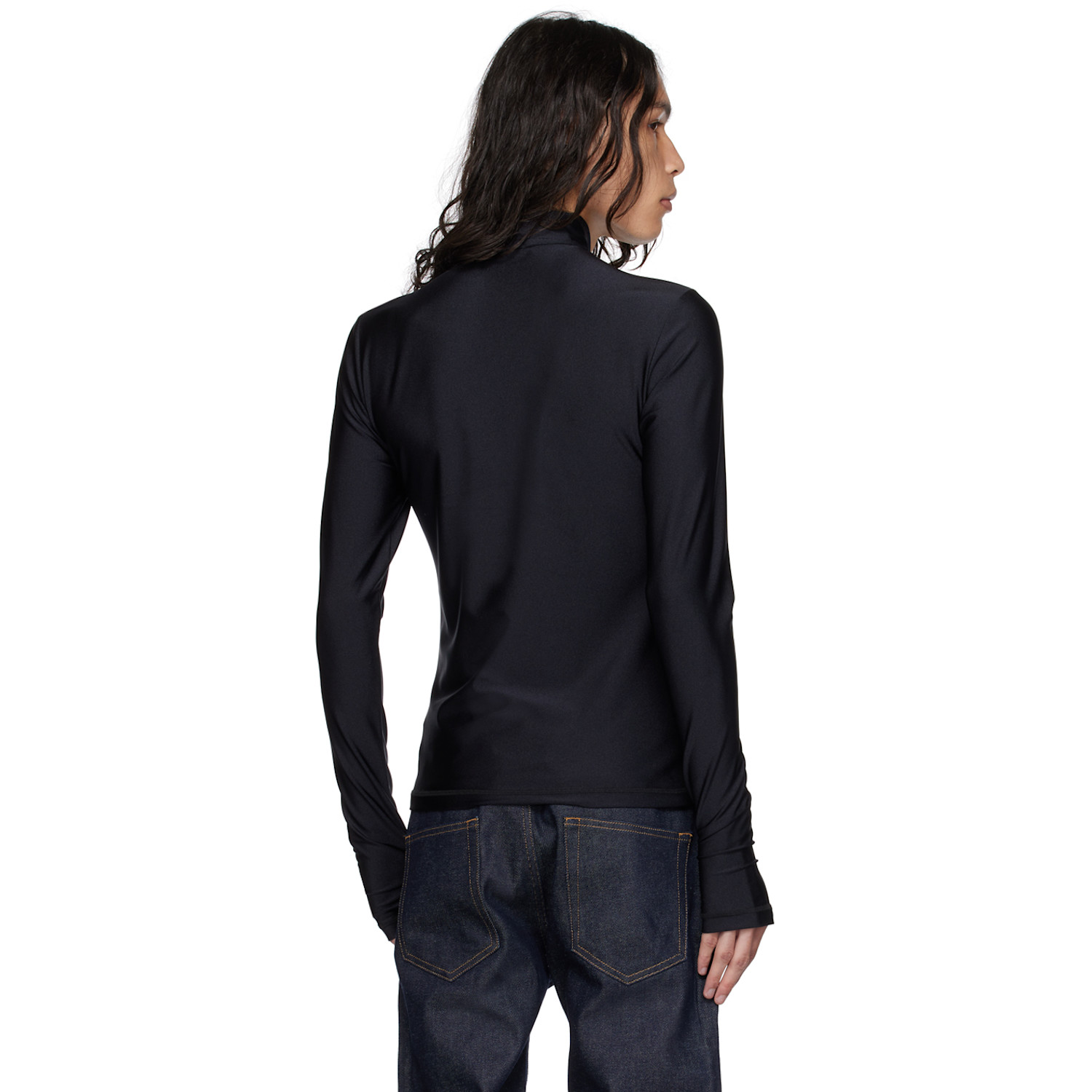  Coperni Black Printed Turtleneck 