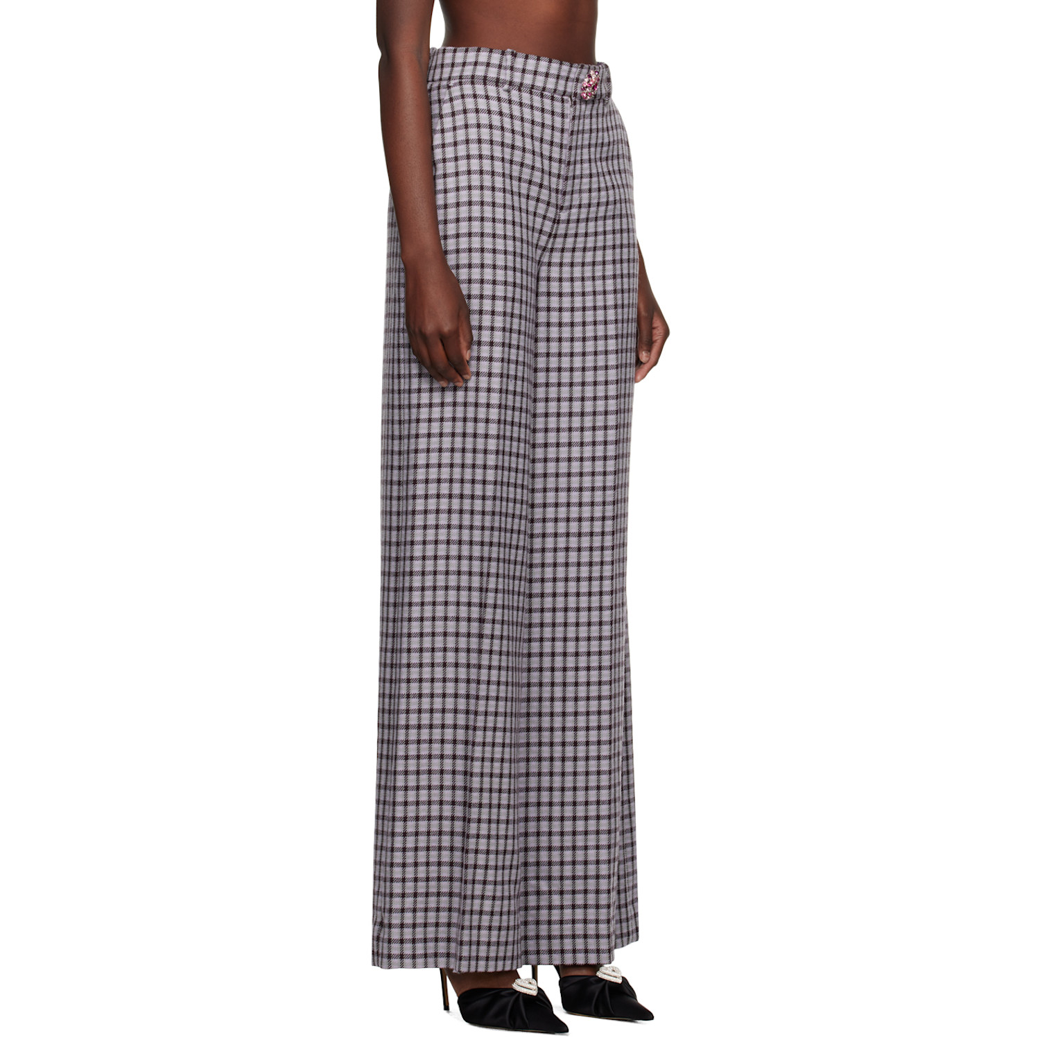  Area Purple Check Trousers 