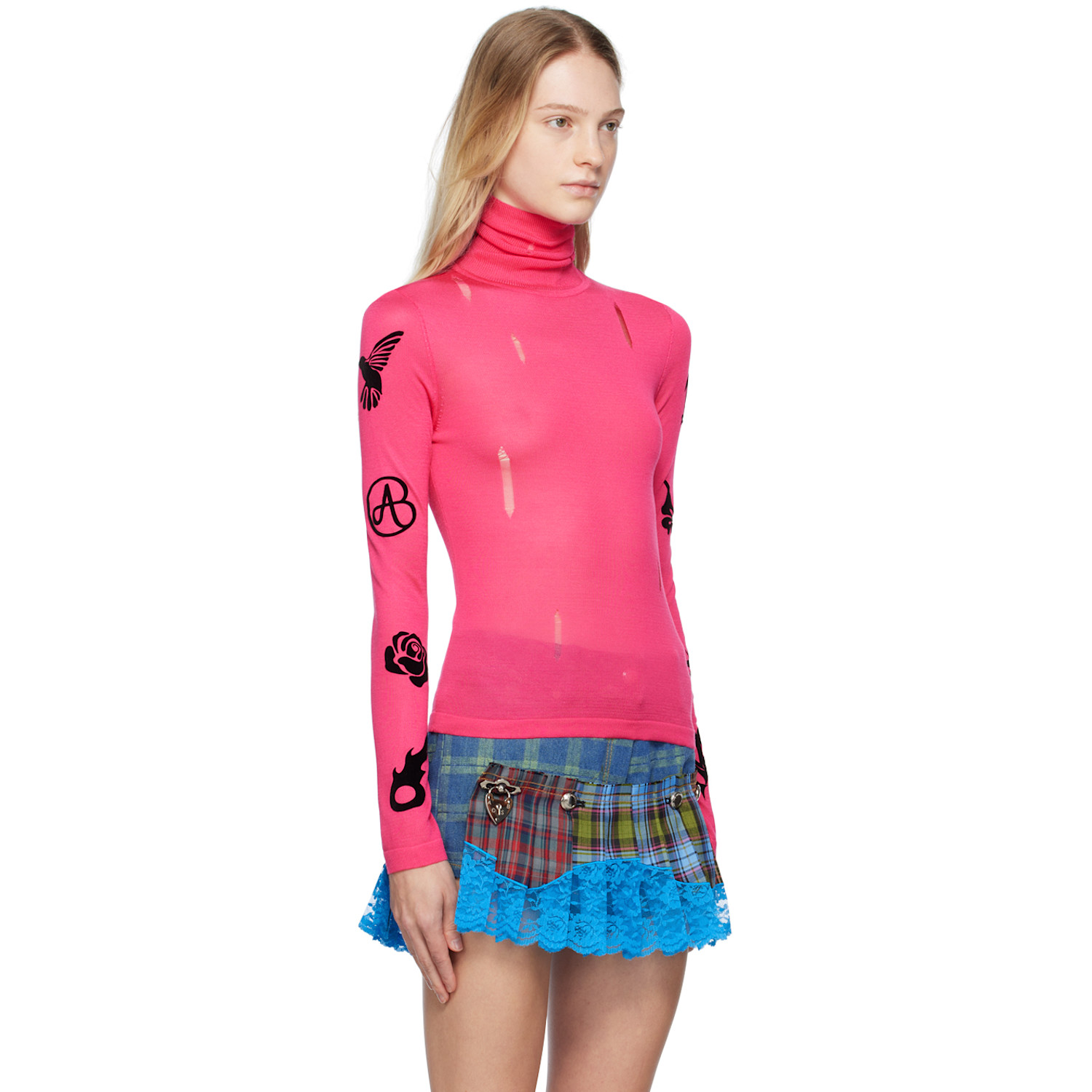  Andersson Bell Pink Augen Turtleneck 