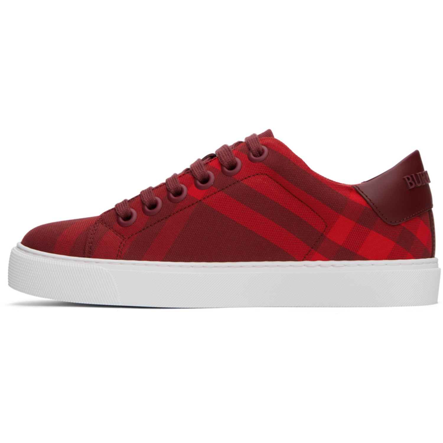  Burberry Red Check Sneakers 