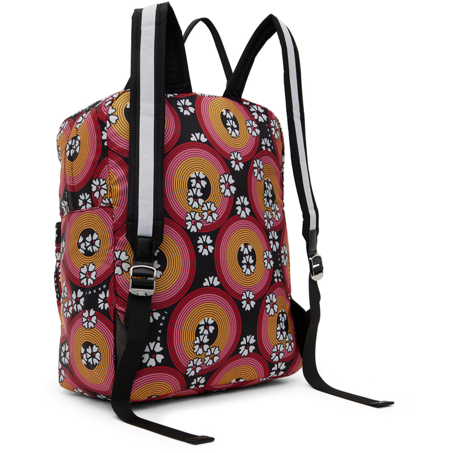  Marni Kids Pink & Orange Allover 70s Circles Backpack 