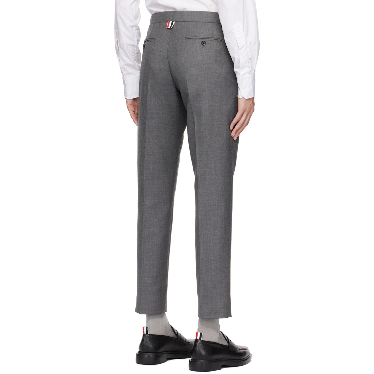  Thom Browne Gray Low-rise Trousers 