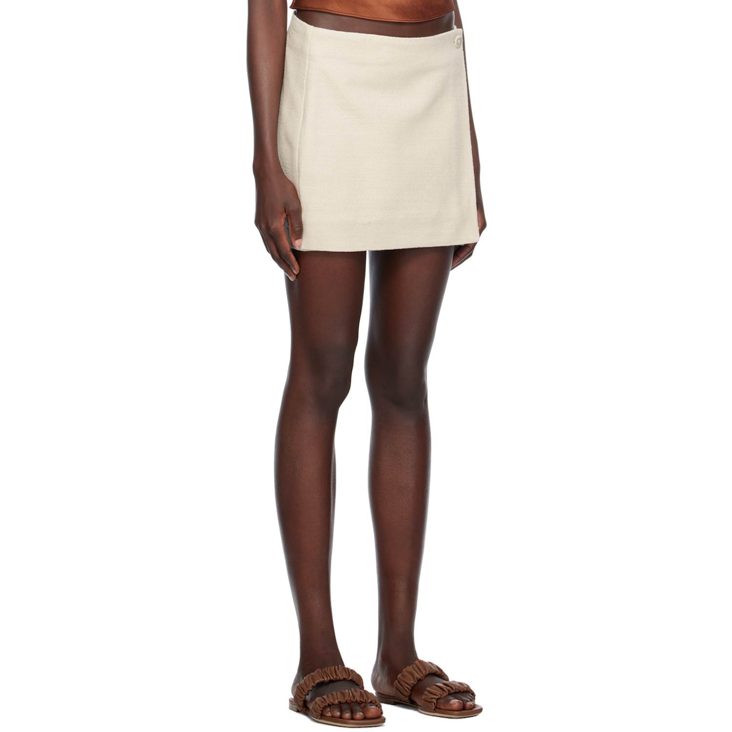  Staud Beige Tour Miniskirt 