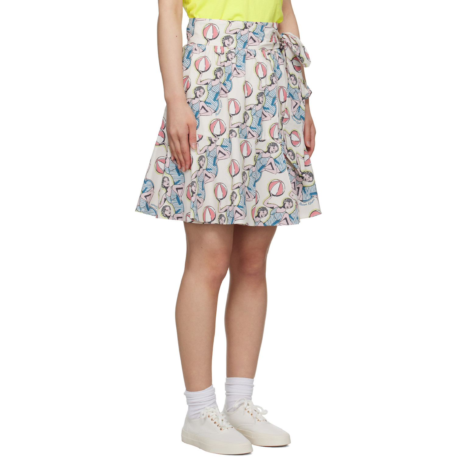  Maison Kitsuné Multicolor Hotel Olympia Edition Dancing Girls Miniskirt 
