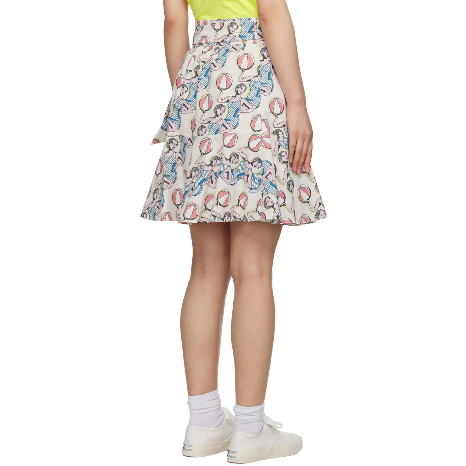  Maison Kitsuné Multicolor Hotel Olympia Edition Dancing Girls Miniskirt 