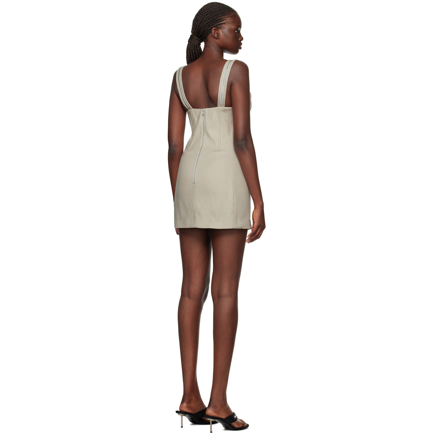  Dion Lee Beige Zip Underwire Minidress 