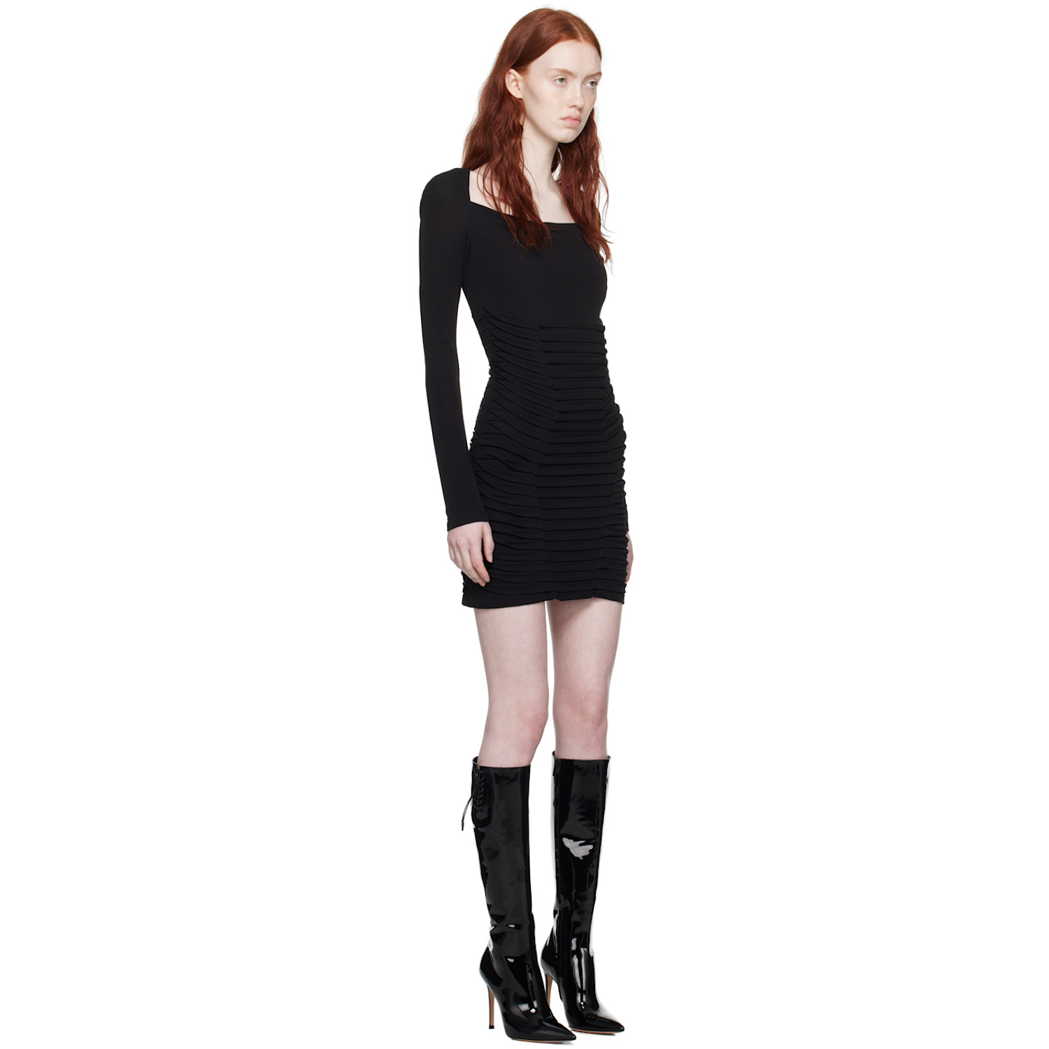  Dion Lee Black Ventral Minidress 