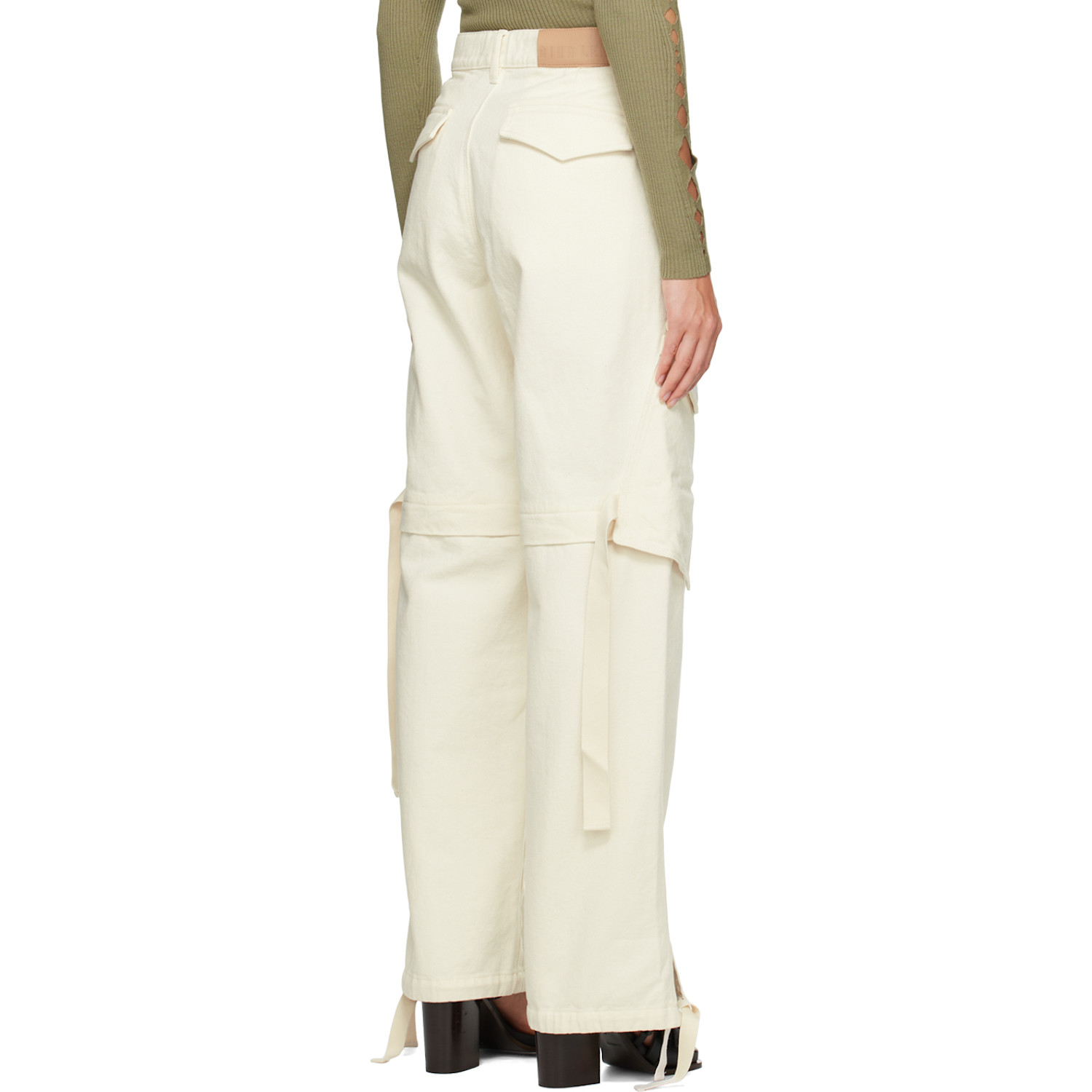  Dion Lee White Parachute Jeans 