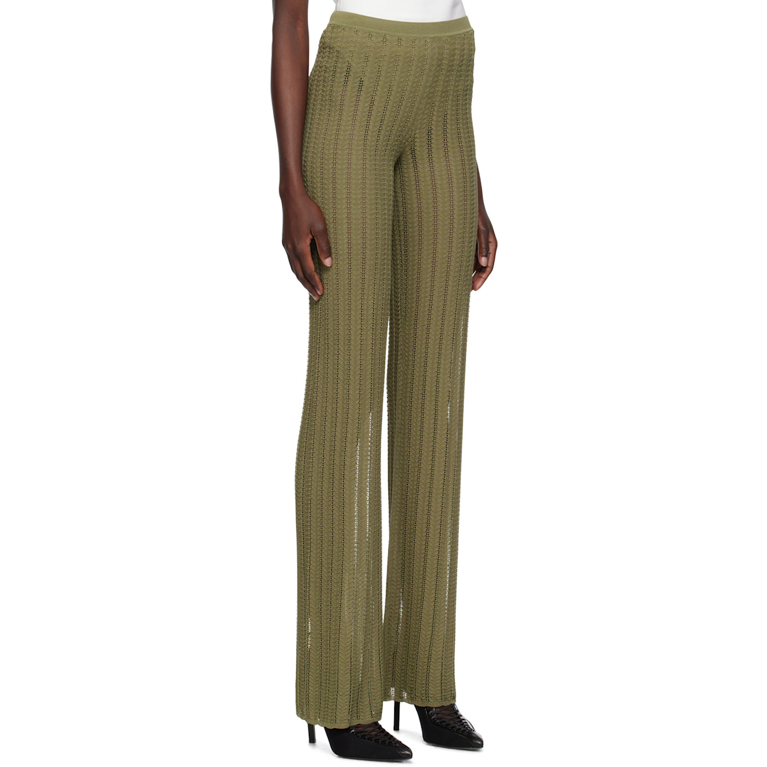  Dion Lee Khaki Snakeskin Trousers 