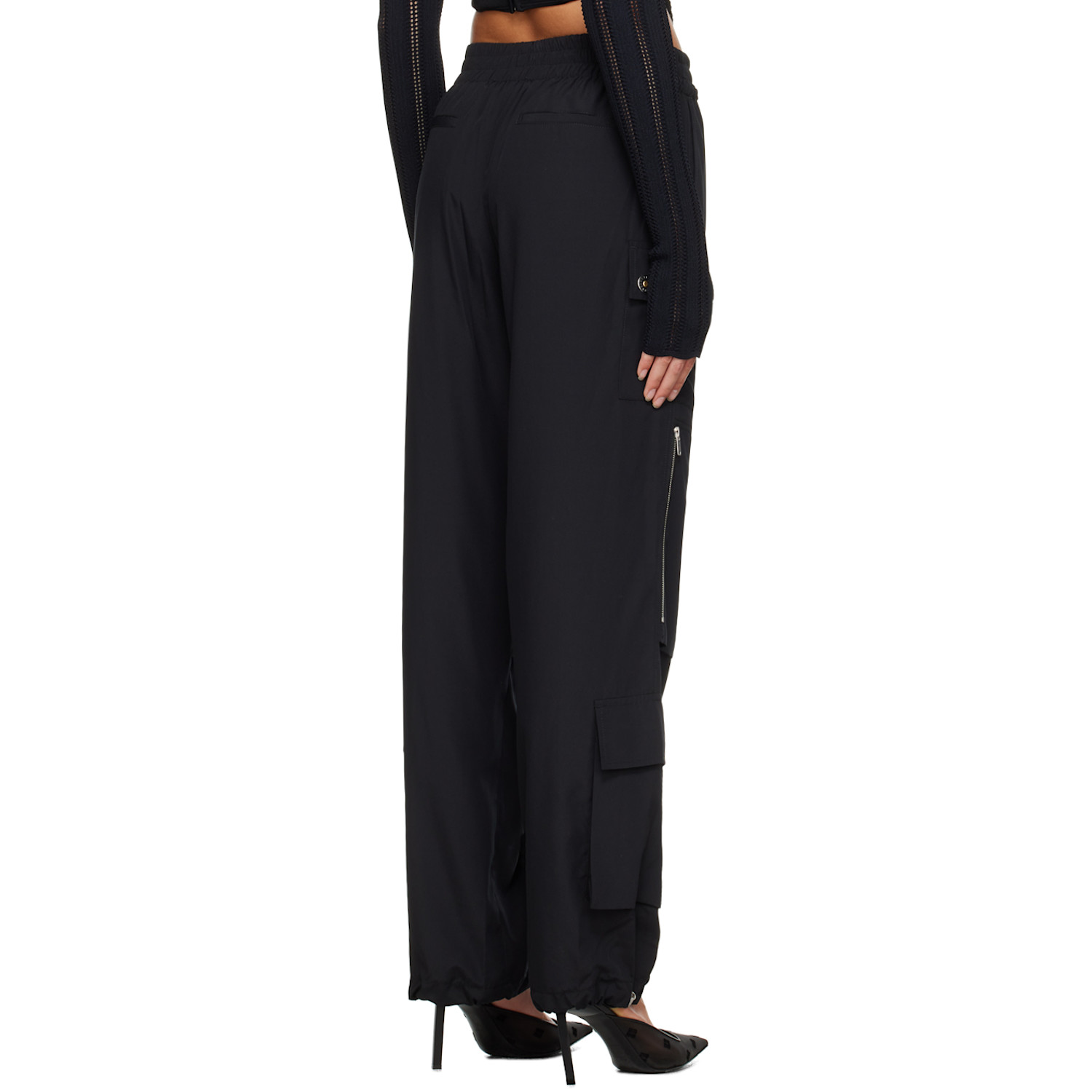  Dion Lee Black Pocket Cargo Trousers 