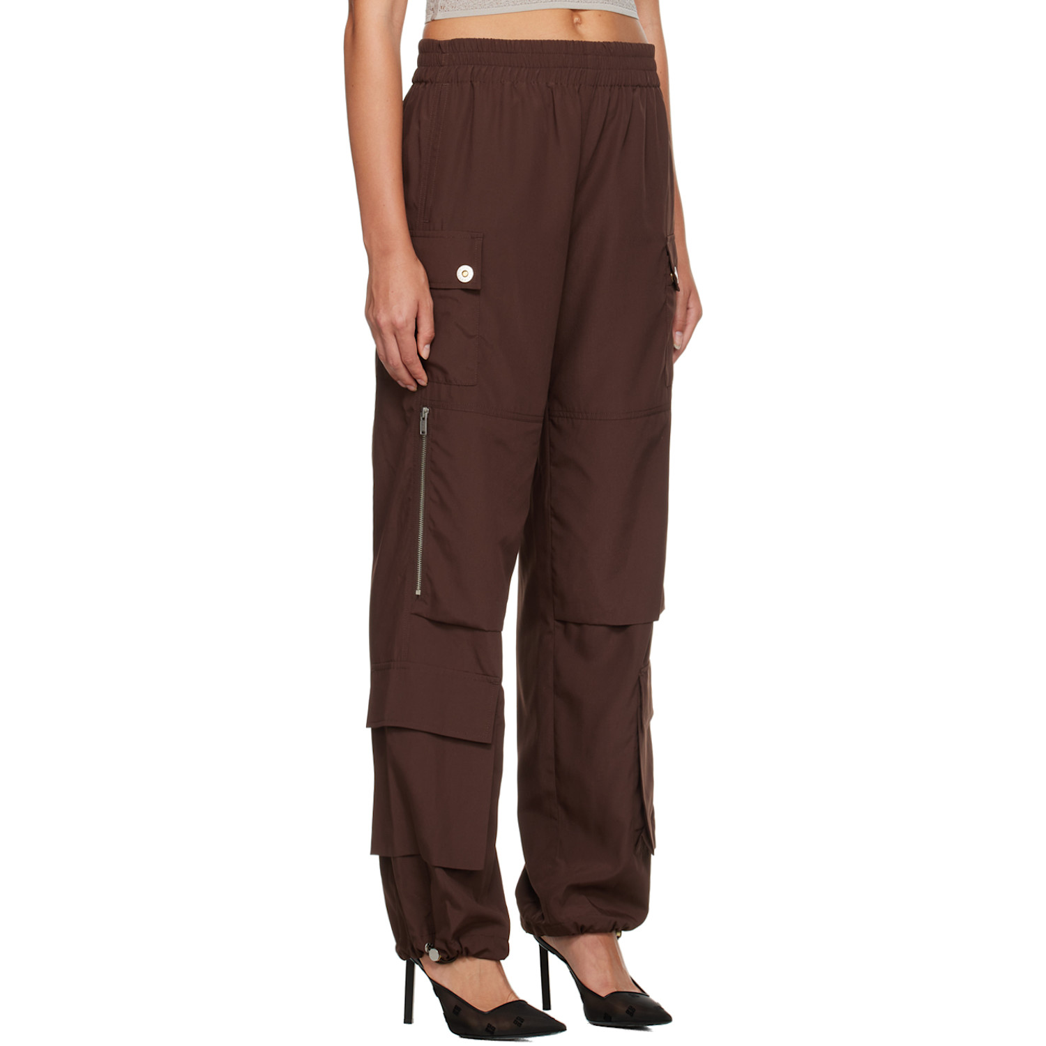  Dion Lee Brown Pocket Cargo Trousers 