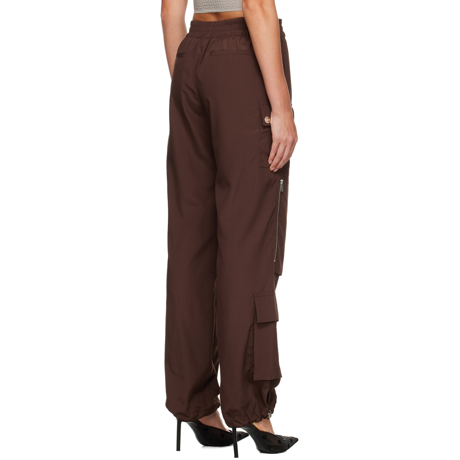  Dion Lee Brown Pocket Cargo Trousers 