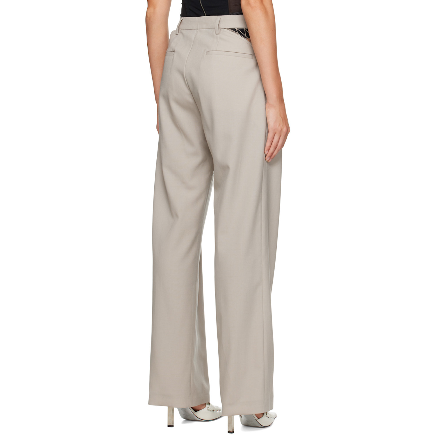  Dion Lee Taupe Lace Trousers 