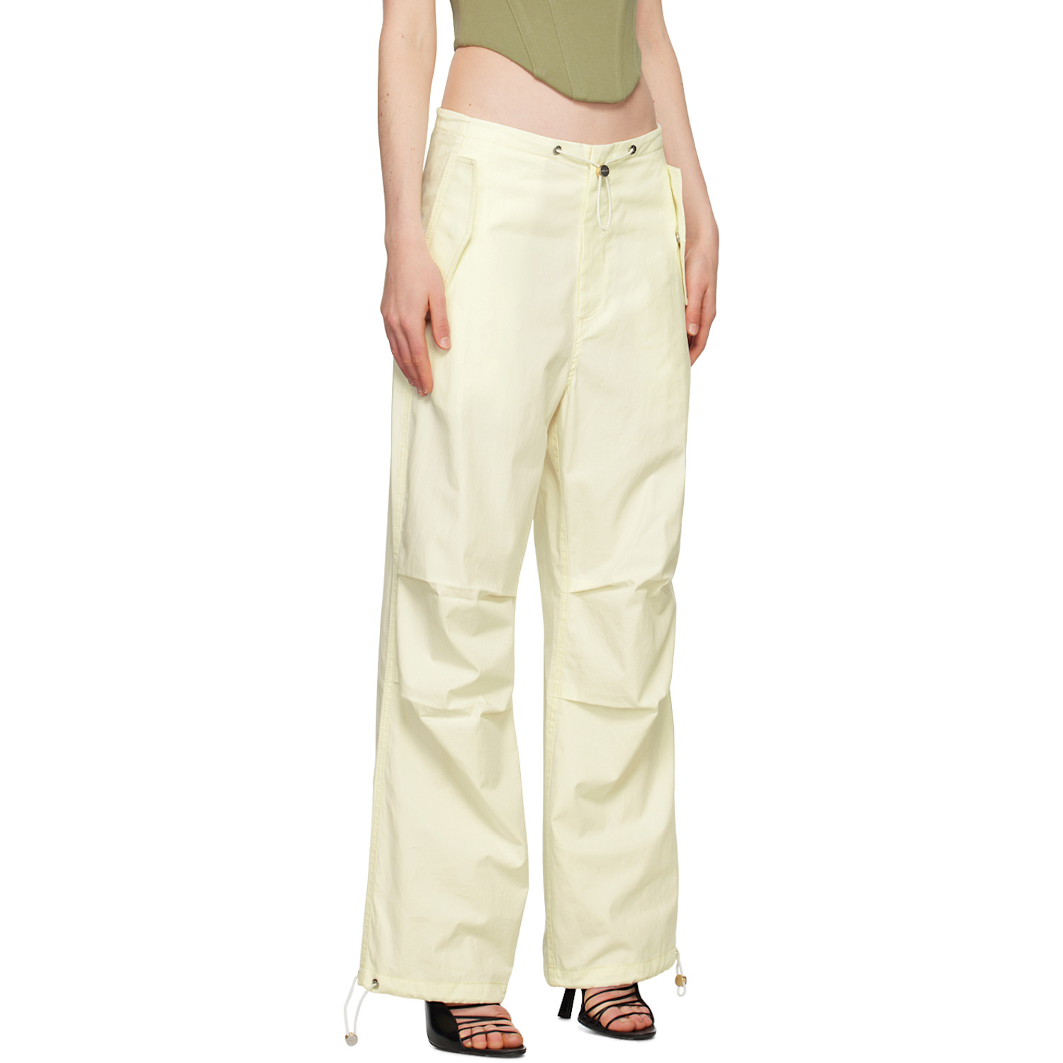  Dion Lee Off-white Toggle Parachute Trousers 