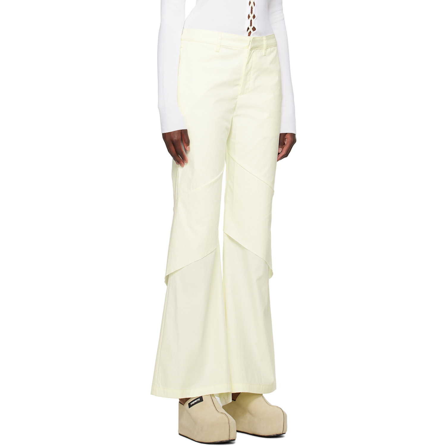  Dion Lee Off-white Drape Trousers 