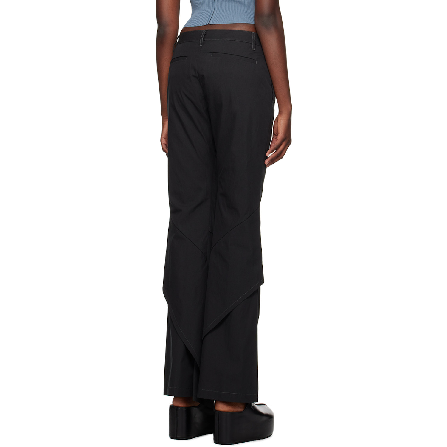  Dion Lee Black Drape Trousers 
