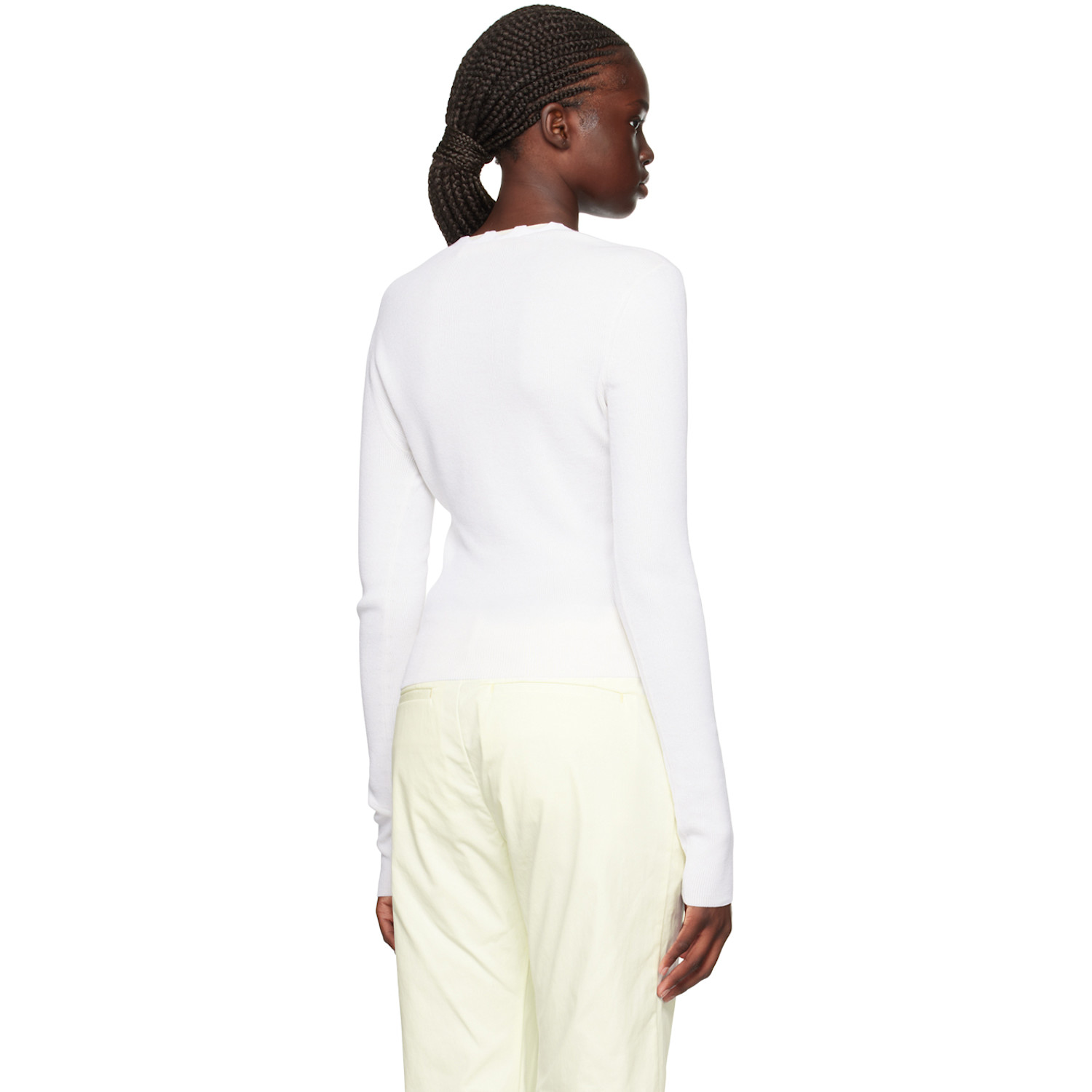  Dion Lee Off-white Bichrome Cardigan 