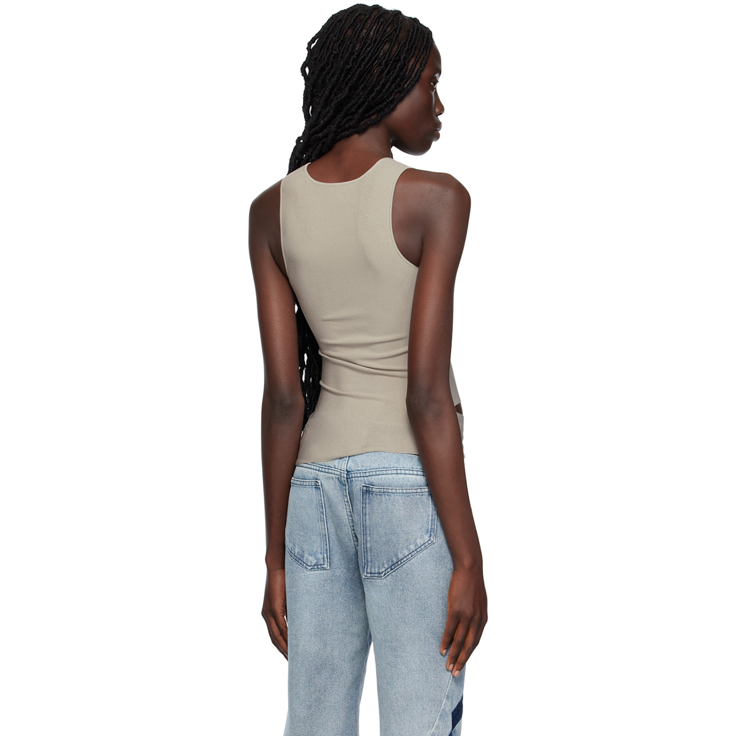  Dion Lee Gray Slit Tank Top 