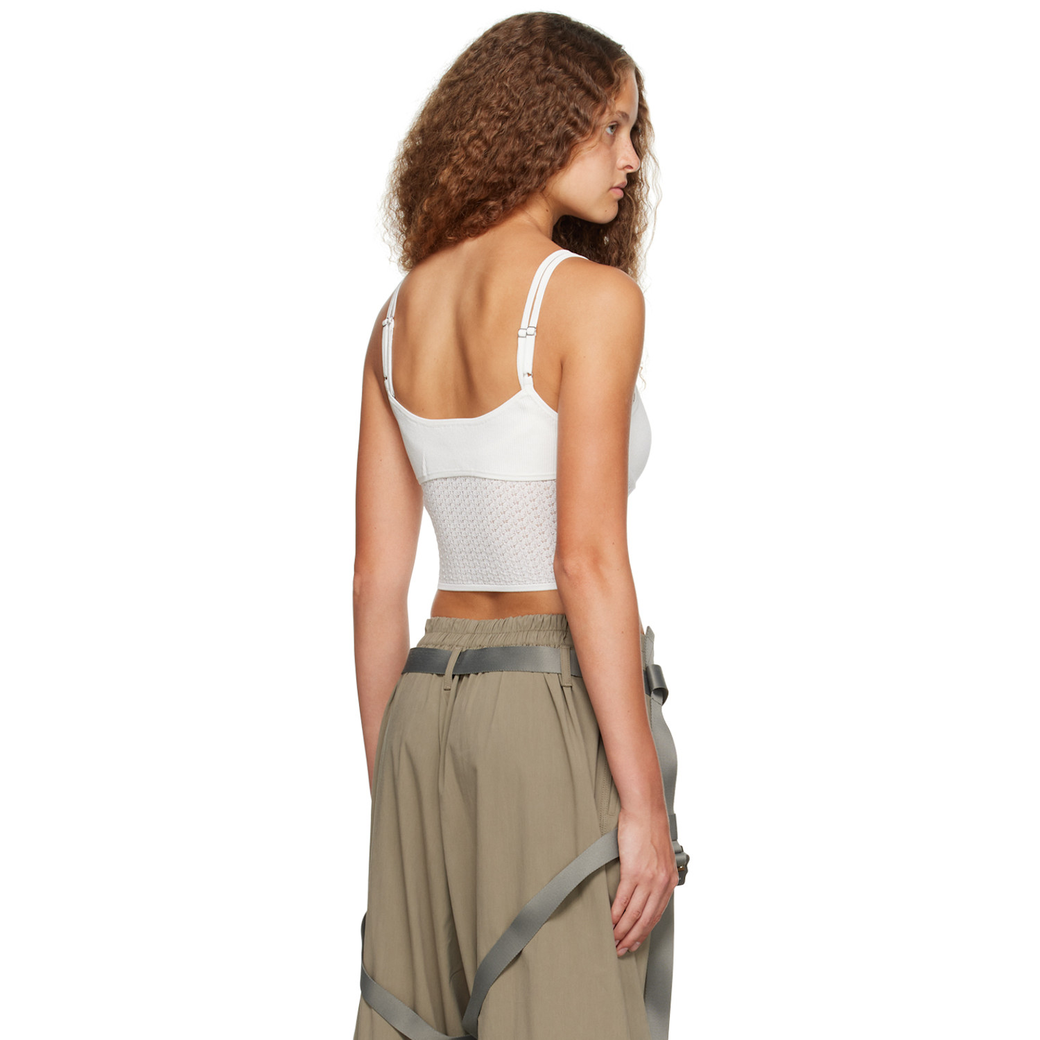  Dion Lee White Serpent Tank Top 