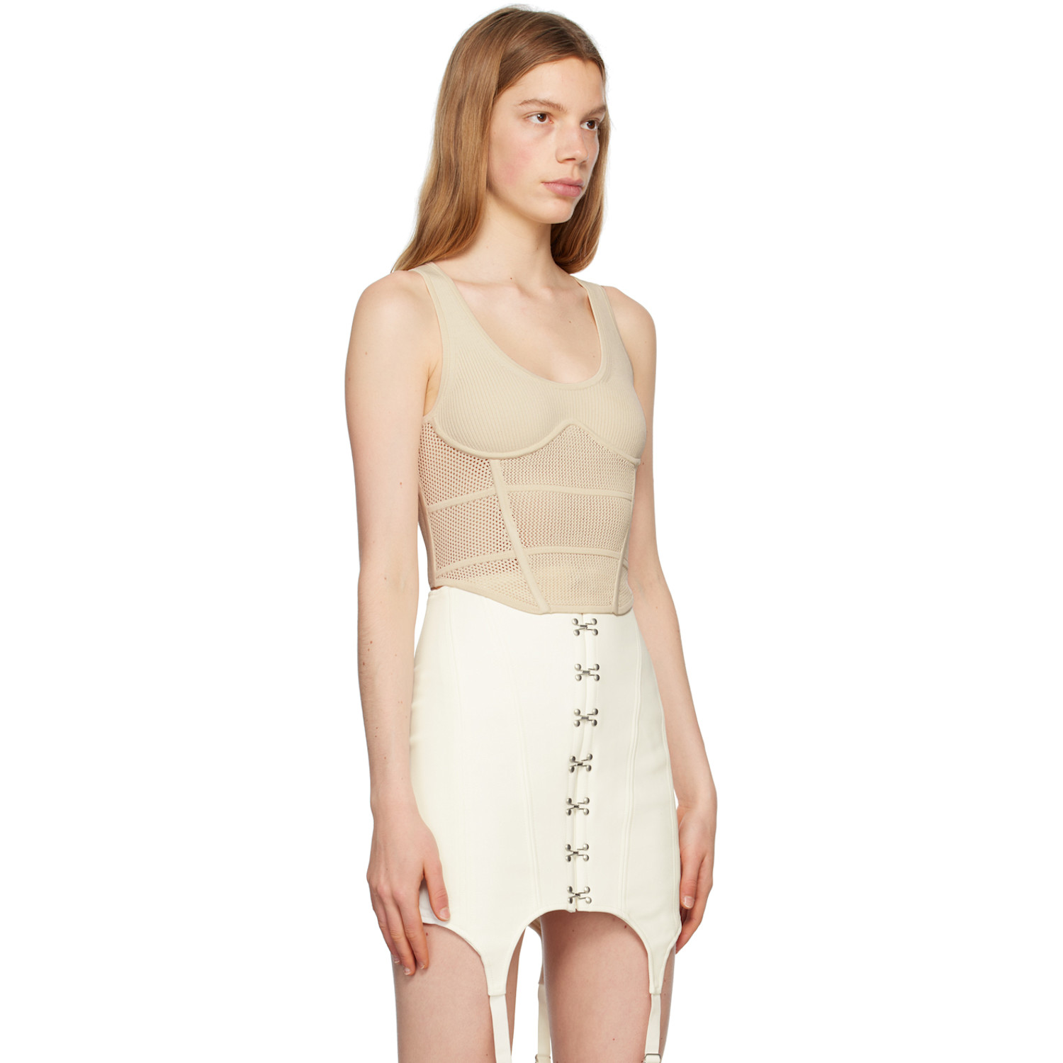  Dion Lee Off-white Corset Tank Top 