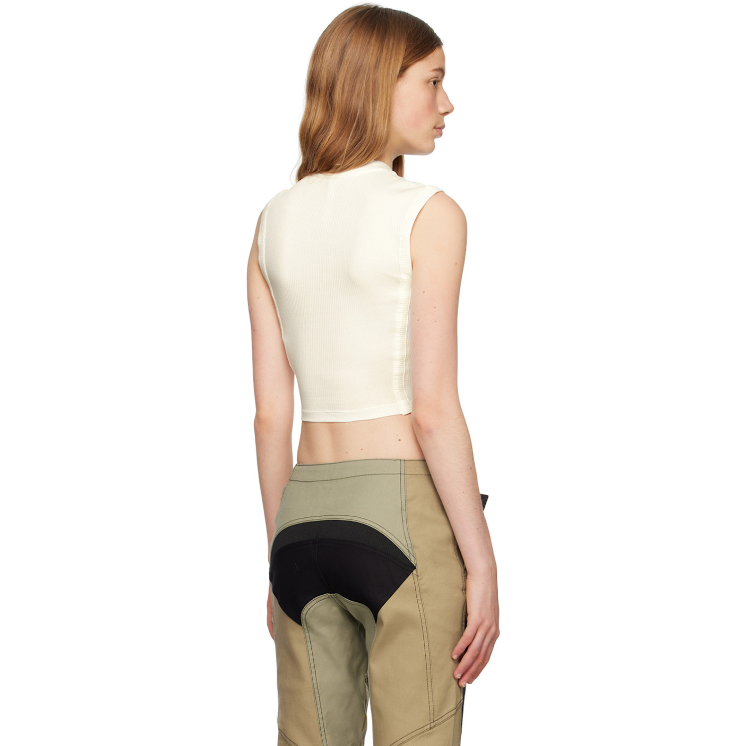  Dion Lee White Corset Tank Top 